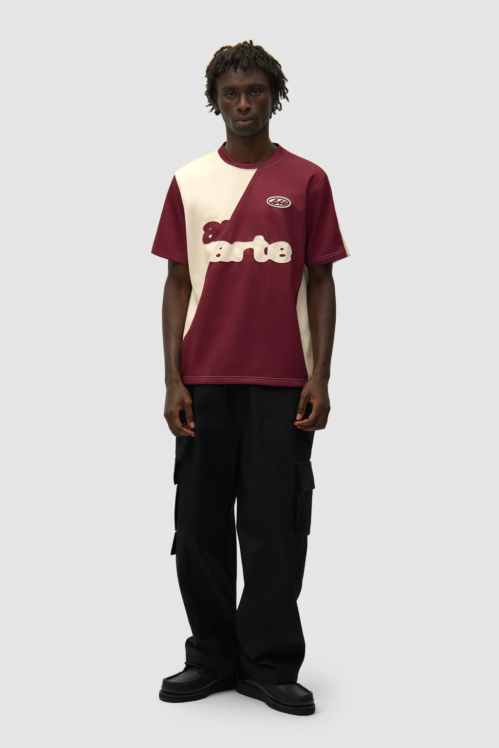 Arte - T-shirt Football Bordeau/Crème