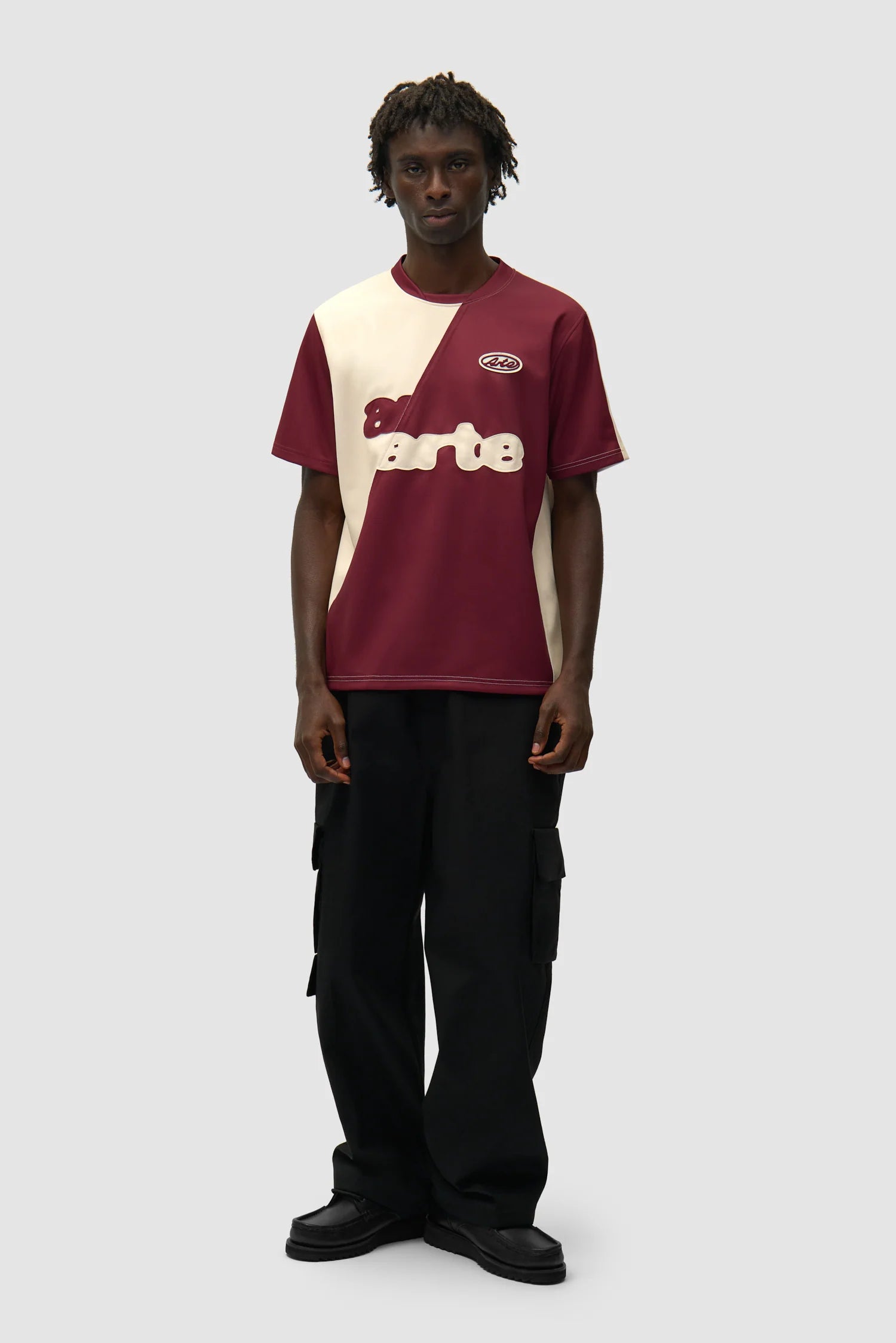 Arte - T-shirt Football Bordeau/Crème