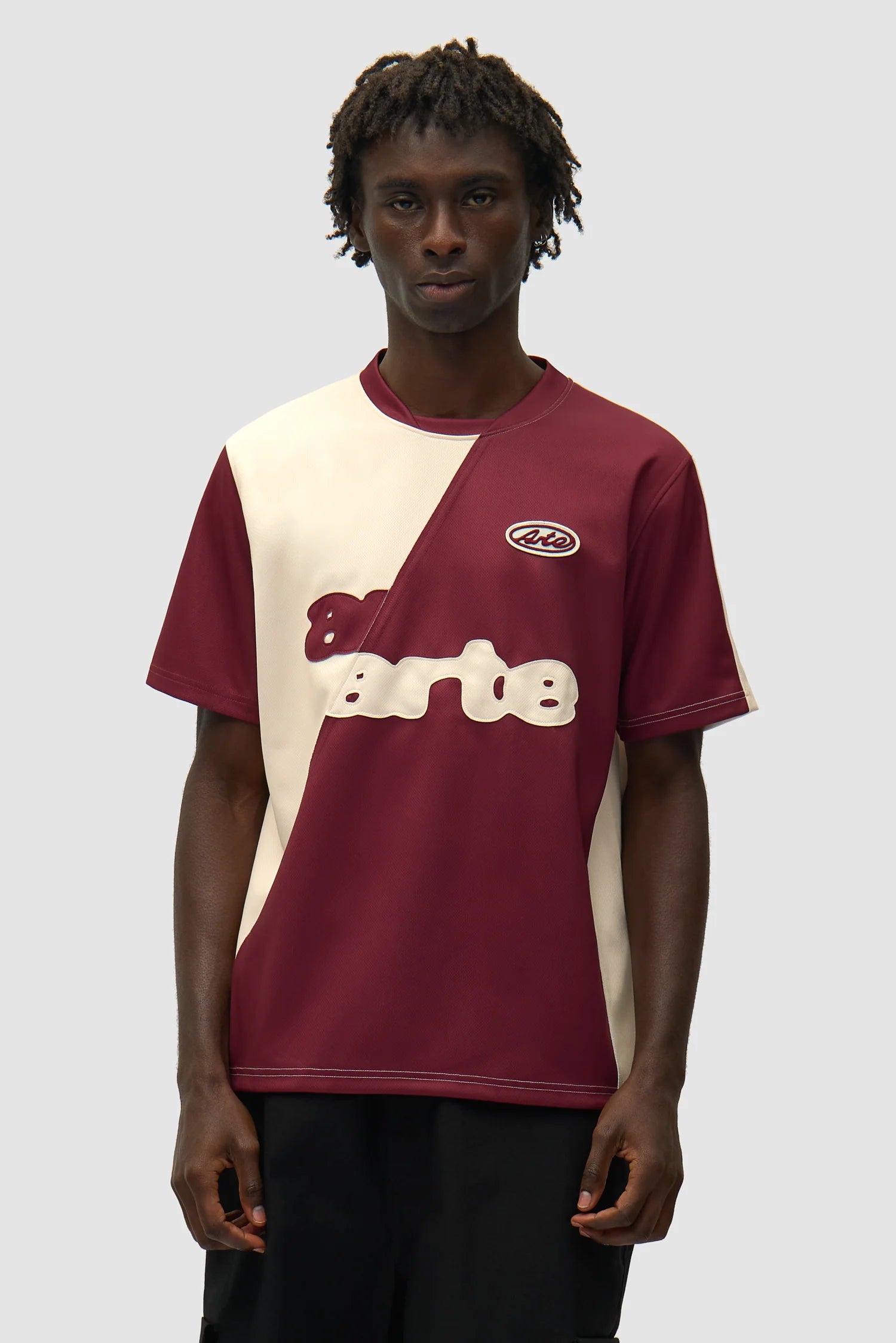 Arte - T-shirt Football Bordeau/Crème