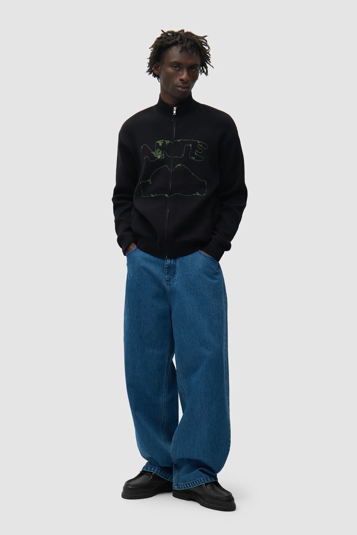 Arte - Cardigan à col Diels Noir