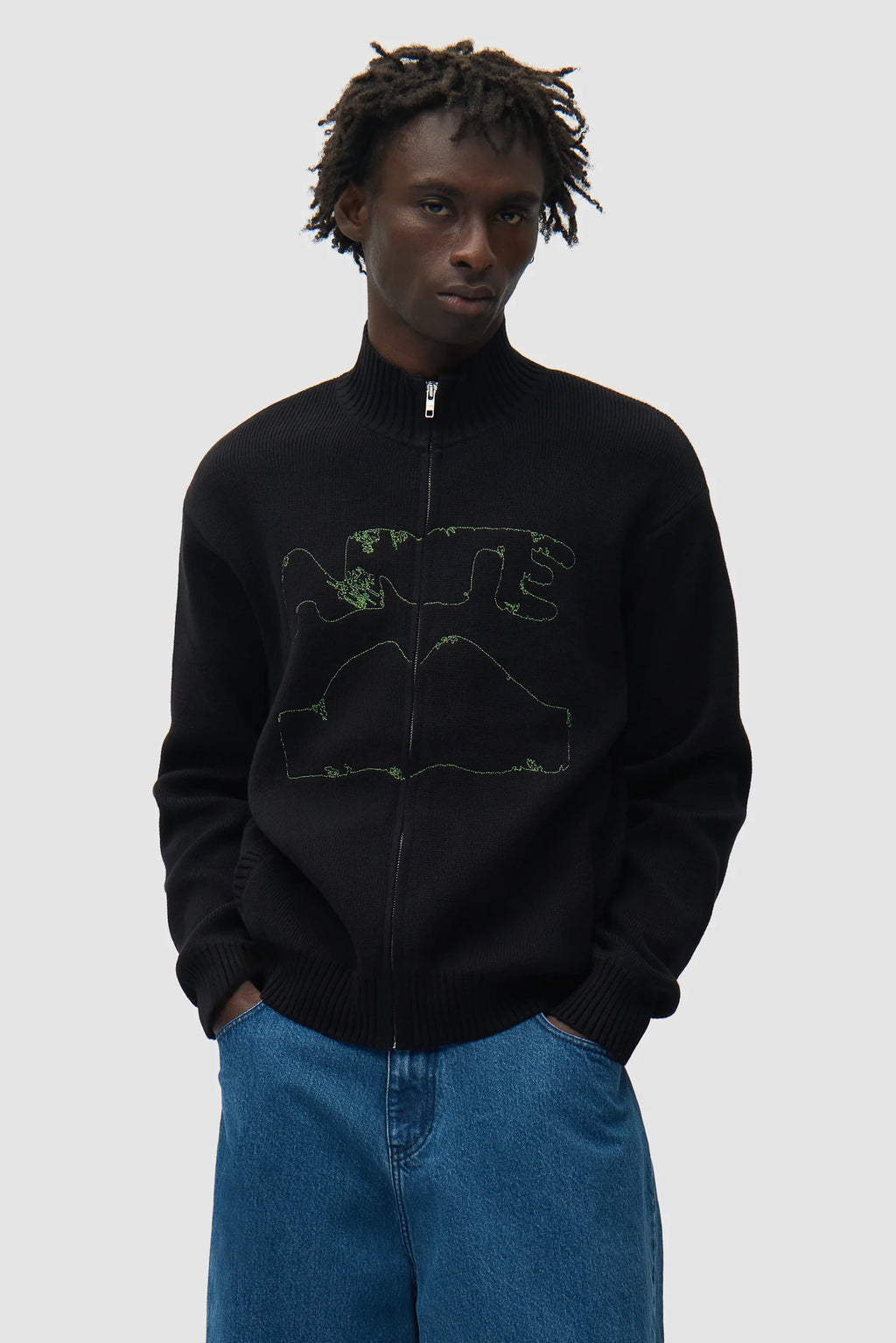 Arte - Cardigan à col Diels Noir