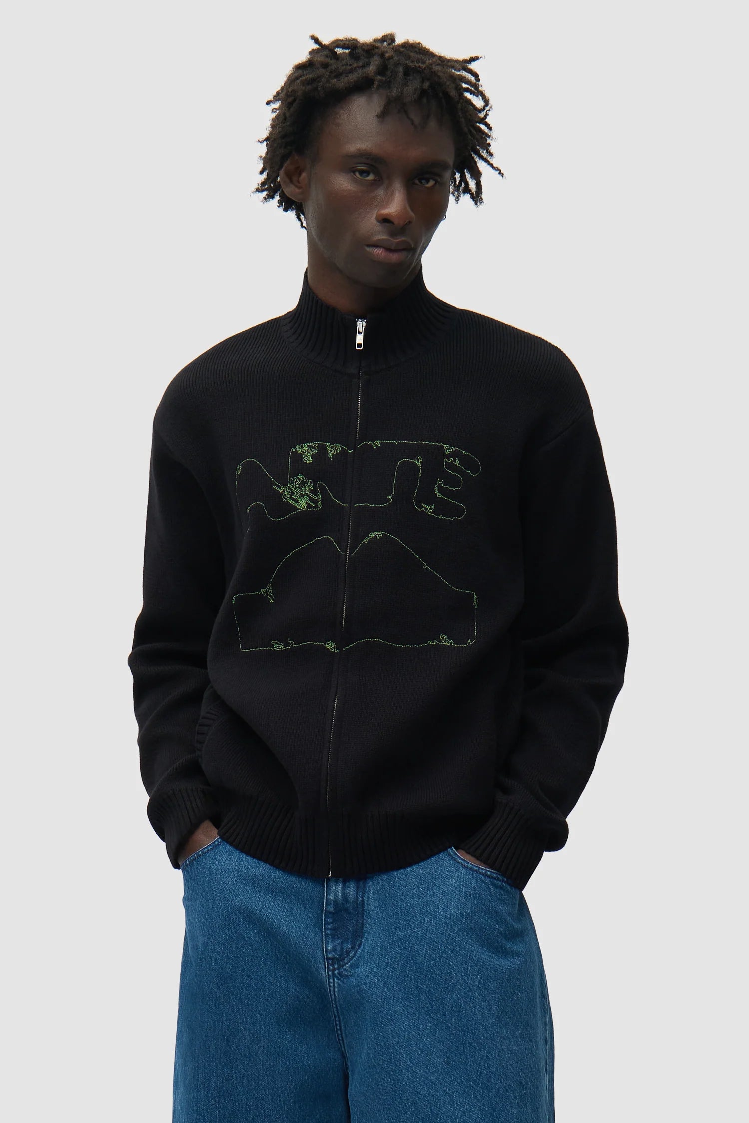 Arte - Cardigan à col Diels Noir