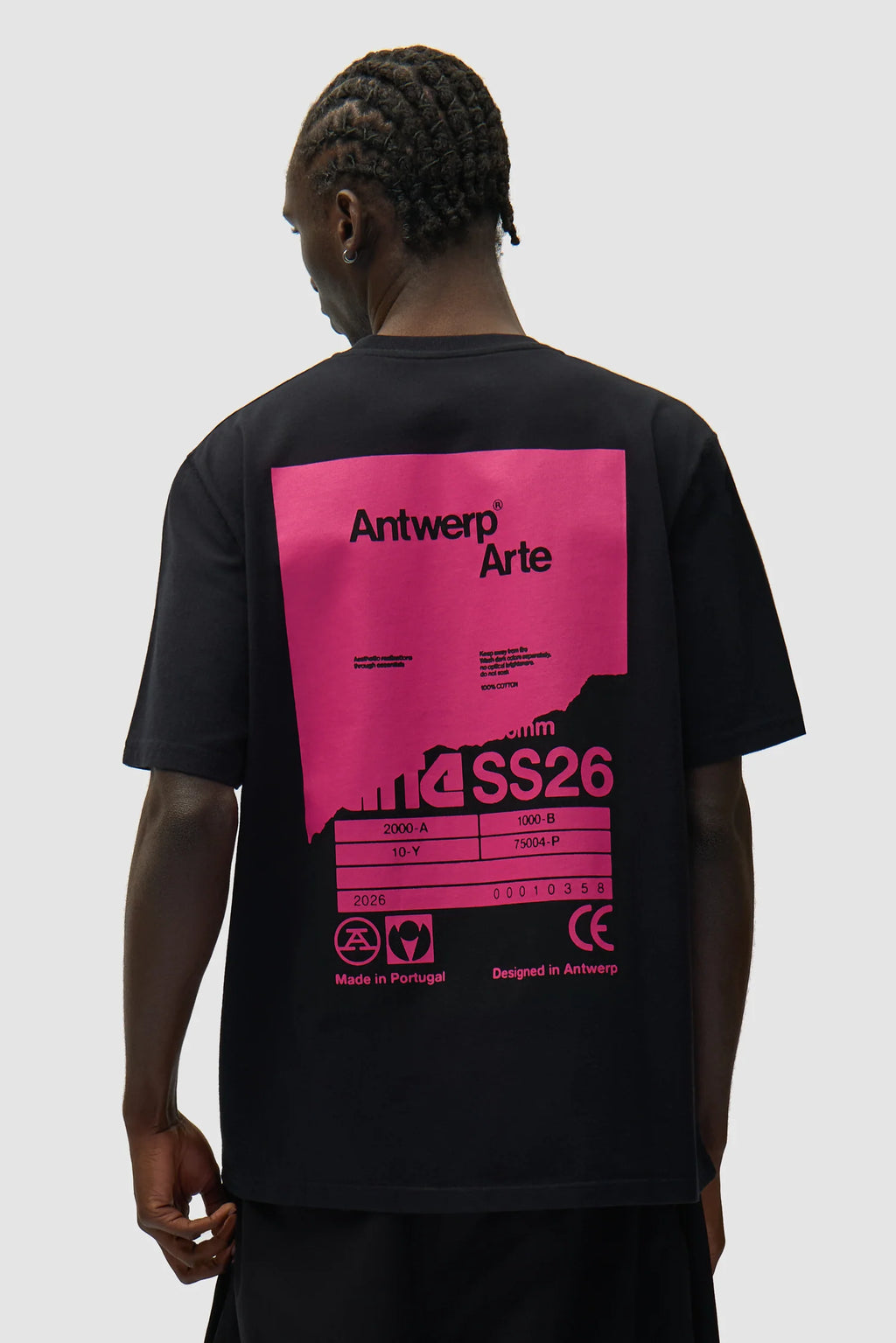 Arte - T-shirt Poster Dos Noir