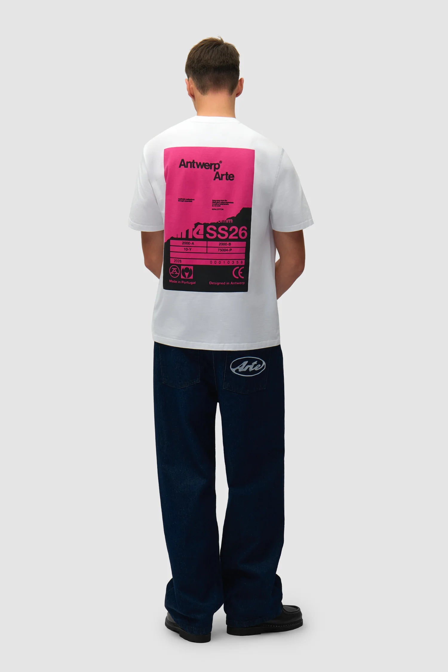 Arte - T-shirt Poster Dos Blanc