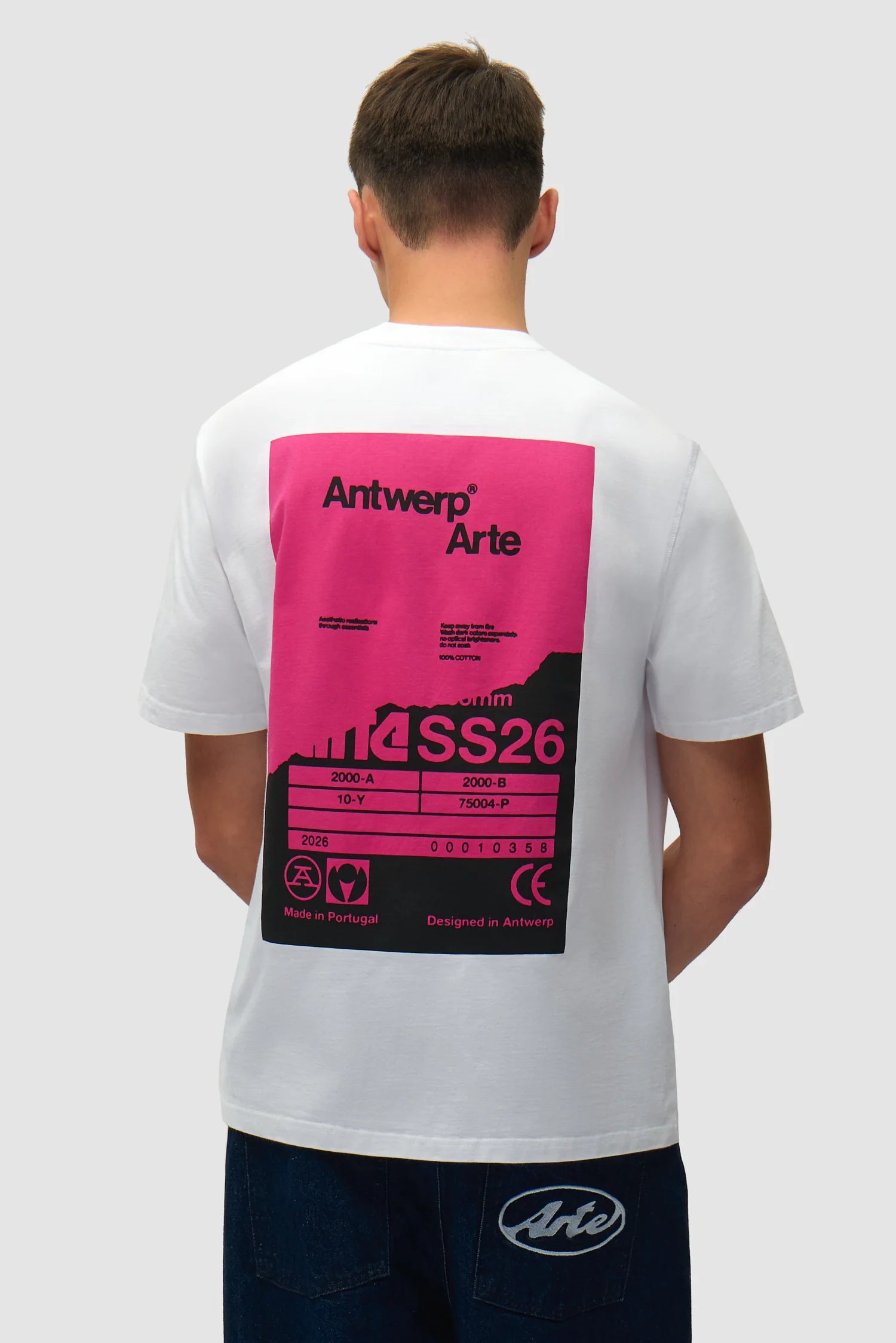 Arte - T-shirt Poster Dos Blanc