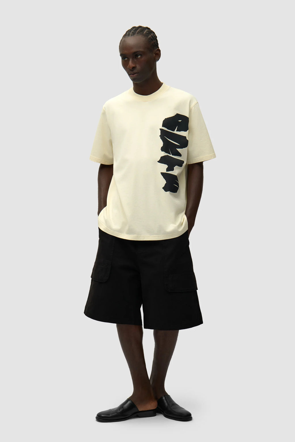 Arte - T-shirt avec logo sur le côté Crème