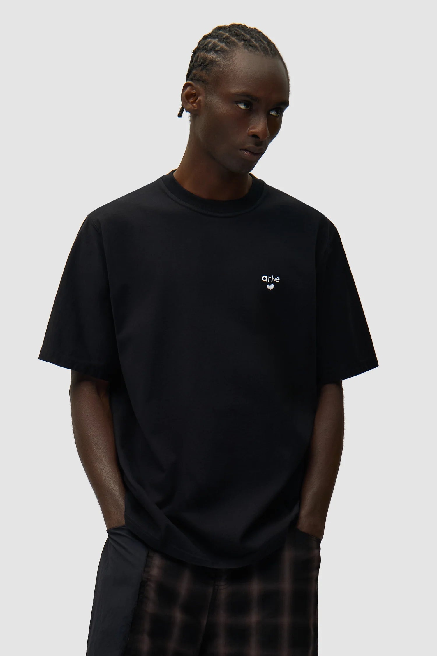 Arte - T-shirt avec logo en forme de coeur Noir