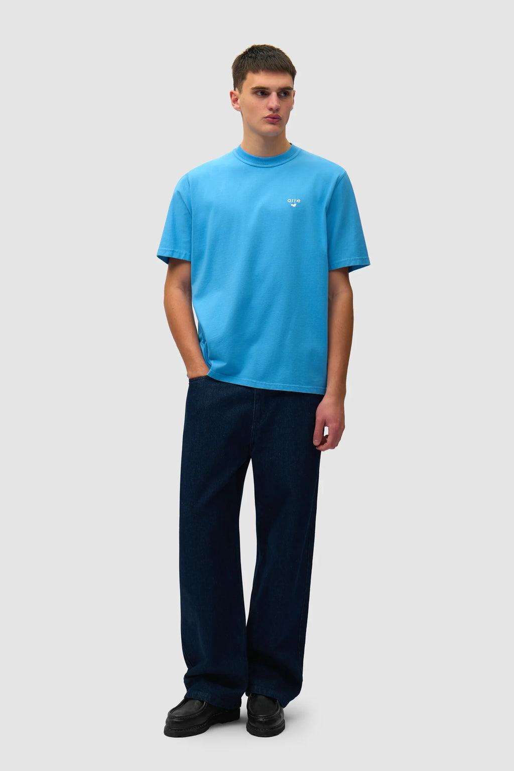 Arte - T-shirt avec logo en forme de coeur Bleu