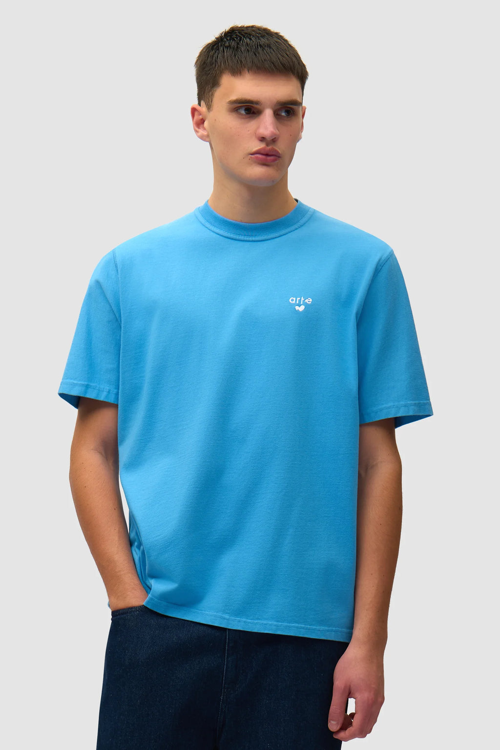 Arte - T-shirt avec logo en forme de coeur Bleu