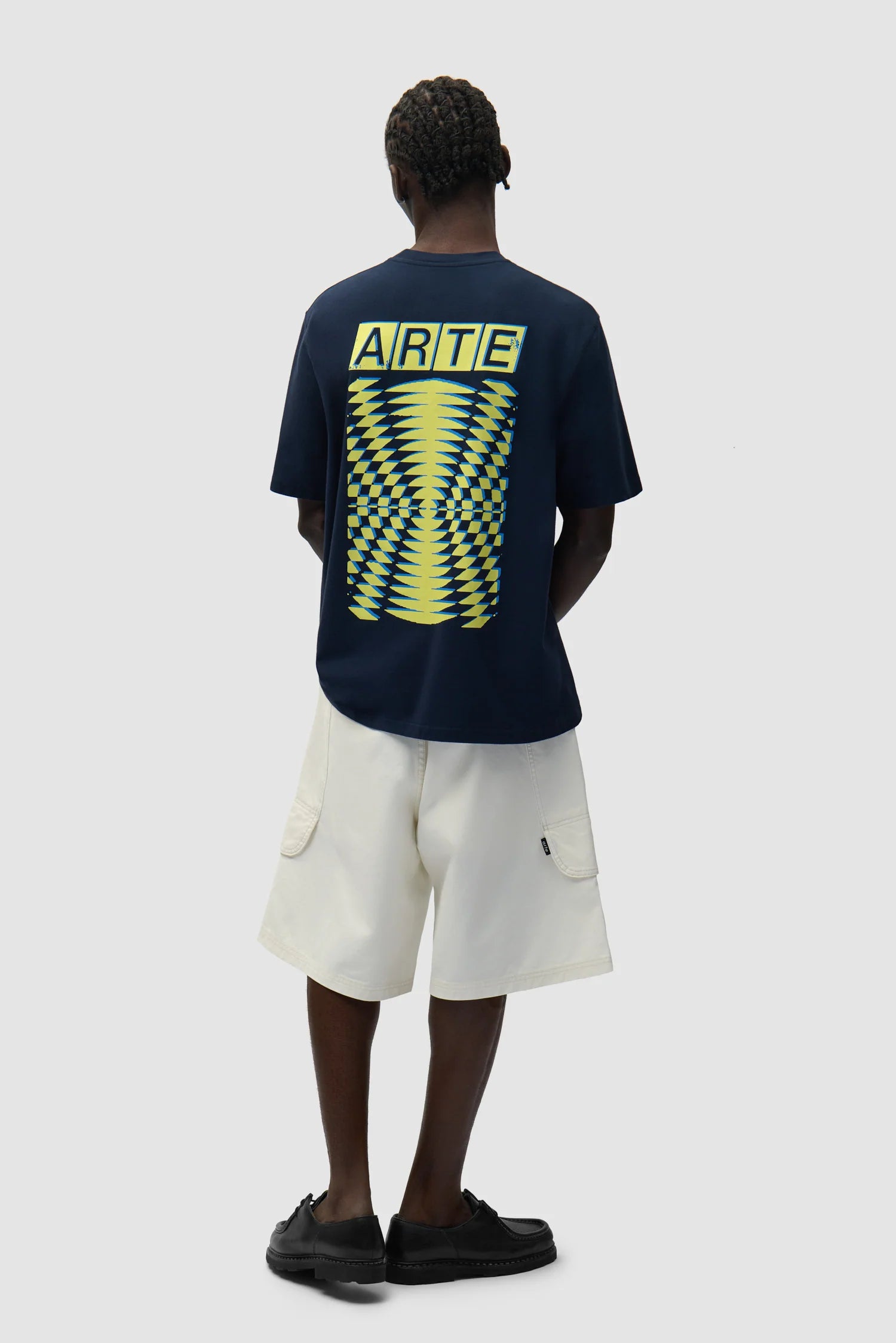 Arte - T-shirt à dos imprimé abstrait Marine