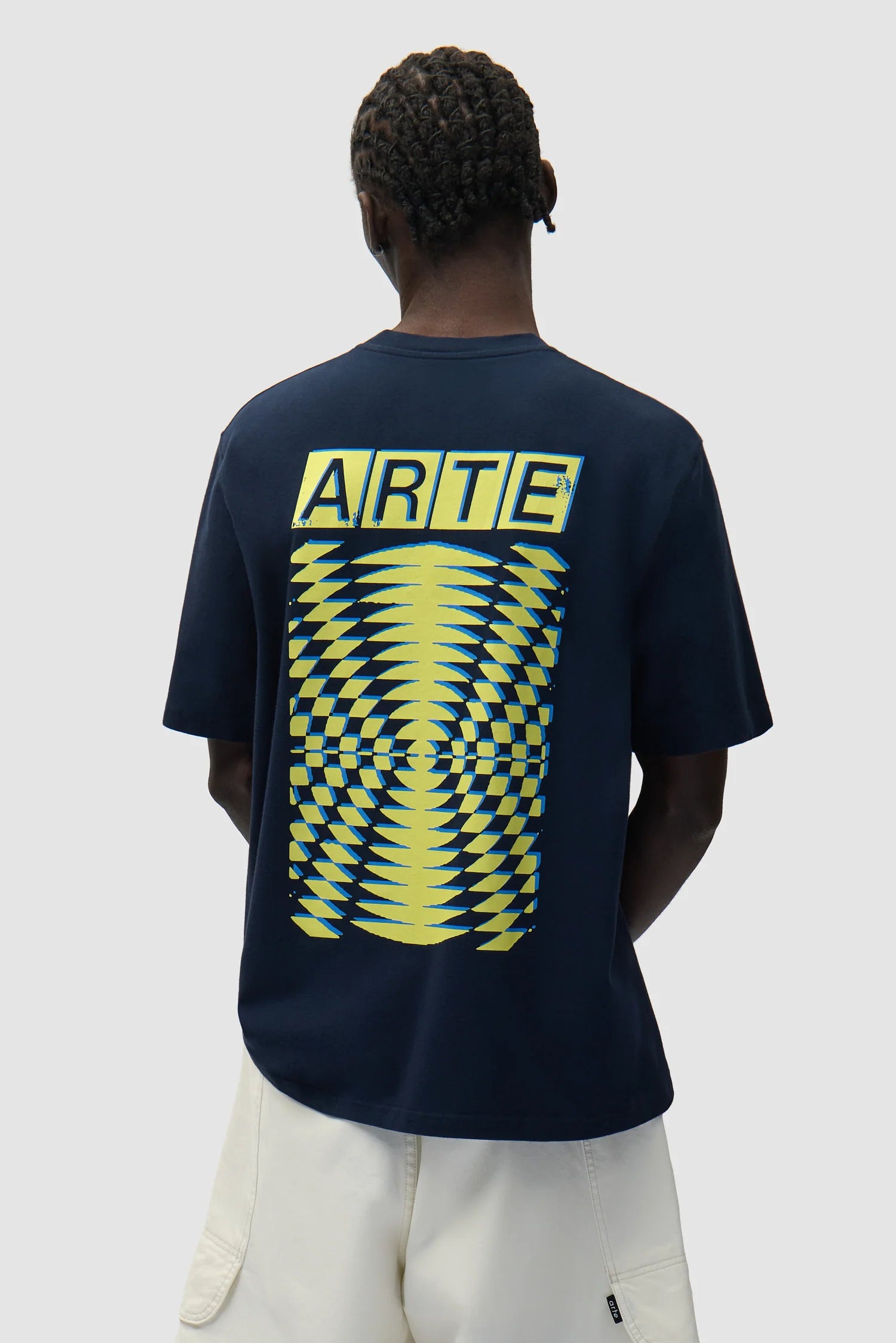 Arte - T-shirt à dos imprimé abstrait Marine