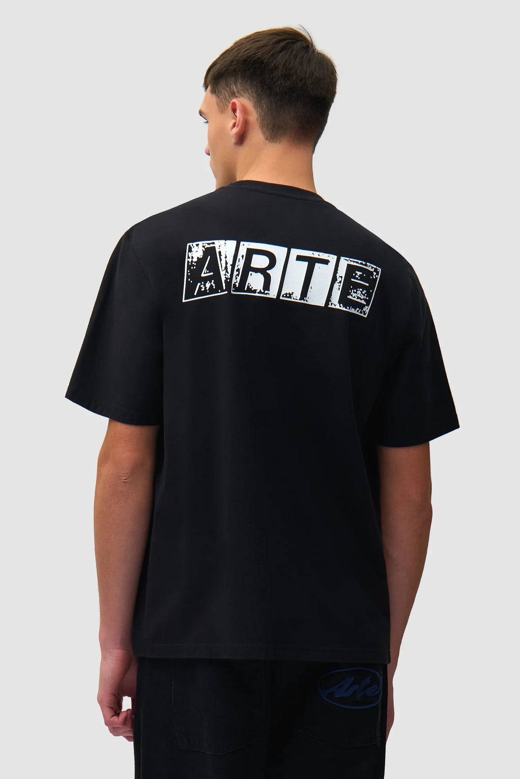 Arte - T-shirt Faded Back Print Noir