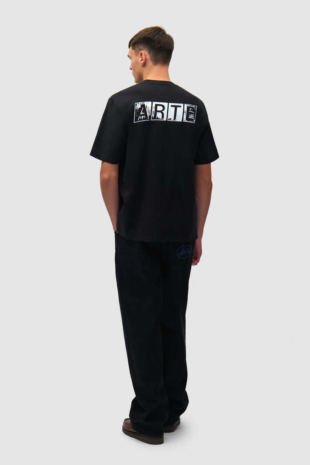 Arte - T-shirt Faded Back Print Noir