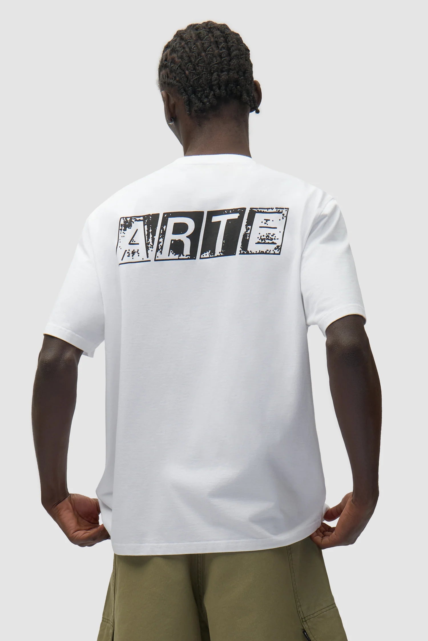 Arte - T-shirt Faded Back Print Blanc