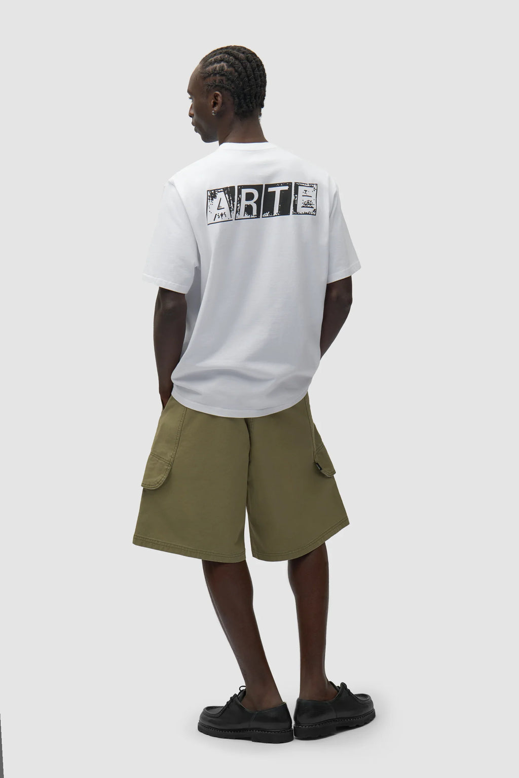 Arte - T-shirt Faded Back Print Blanc