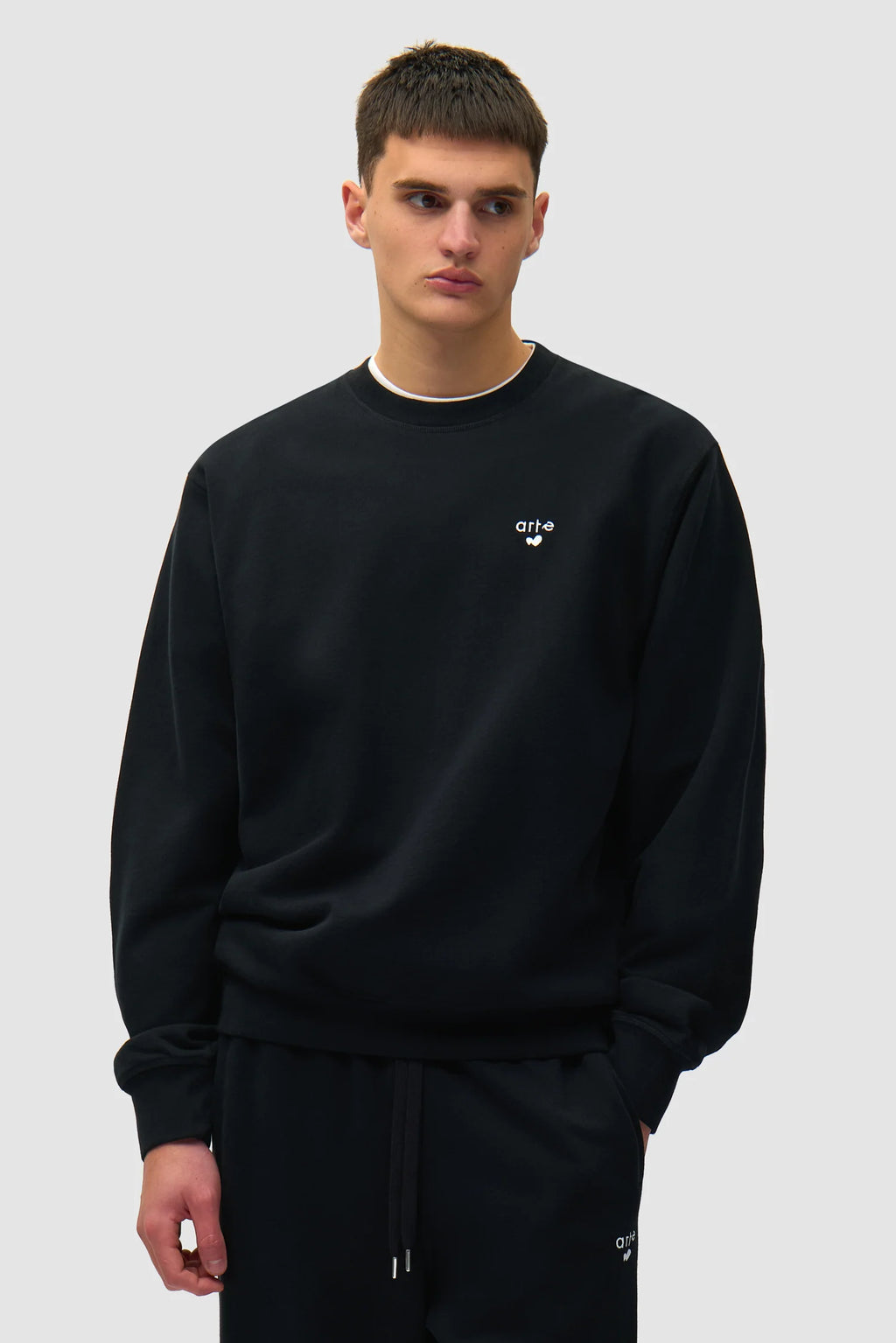 Arte - Sweatshirt avec logo coeur Noir
