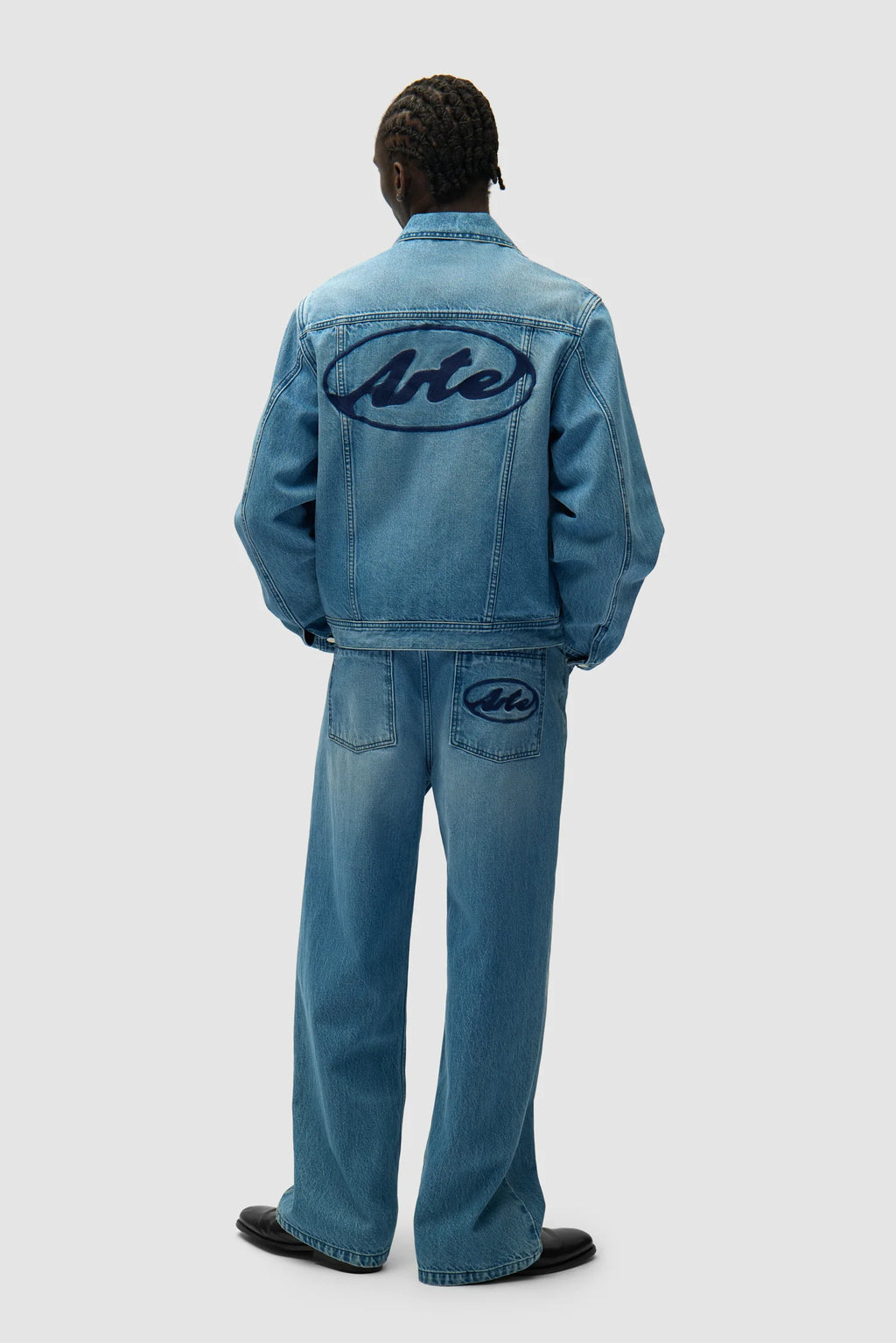 Arte - Veste en jean Circle logo Bleach Denim