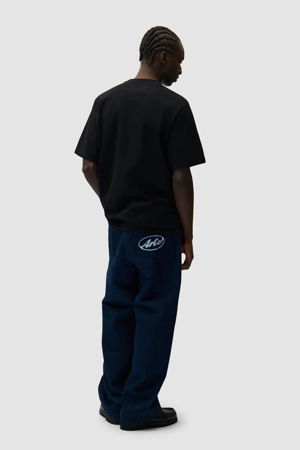 Arte - Jean à poches avec logo circle Denim Brut