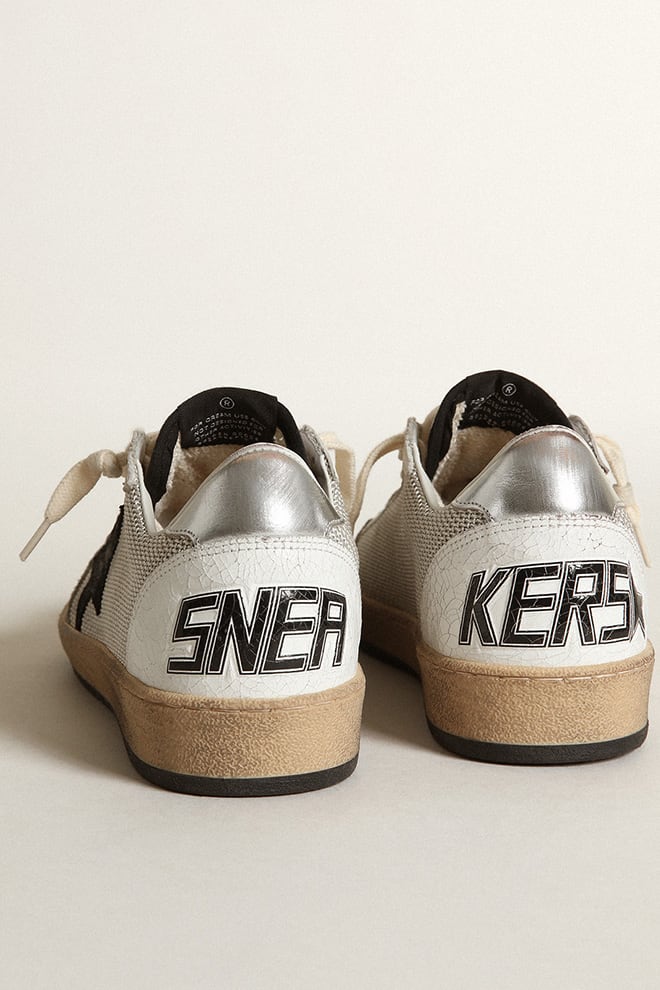 Golden Goose - Ball Star en Mesh et suede talon Crack étoile noir