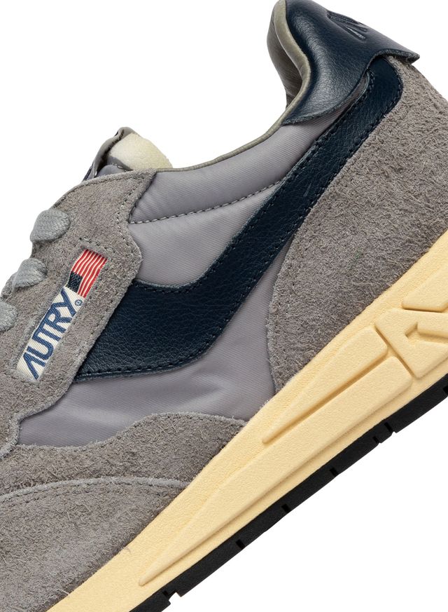 AUTRY - Basket Reelwind en daim et nylon / mesh Plumb/BlueSp