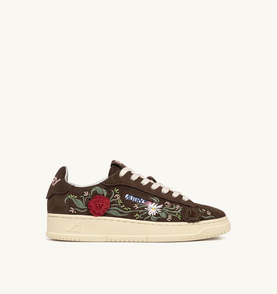 AUTRY - Basket Dallas Floral en Daim Marron