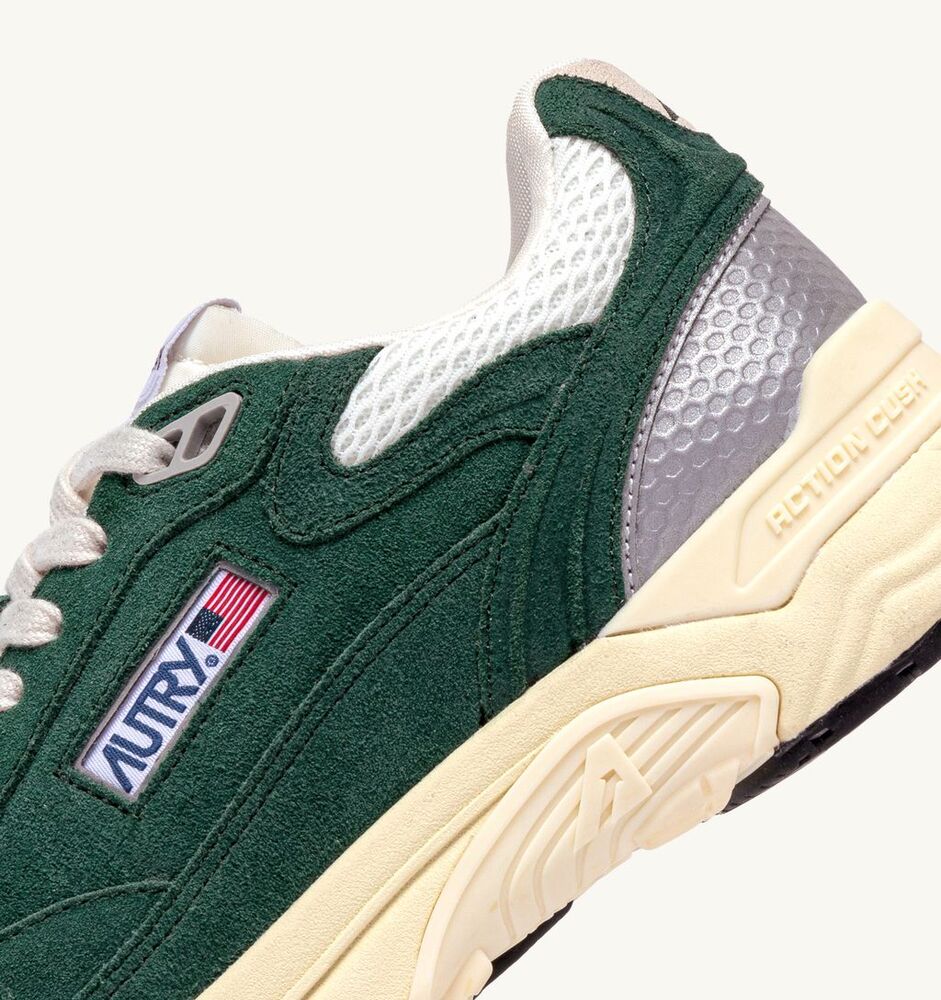 AUTRY - Basket Hyperway Mesh et Suede Malachi et Argent