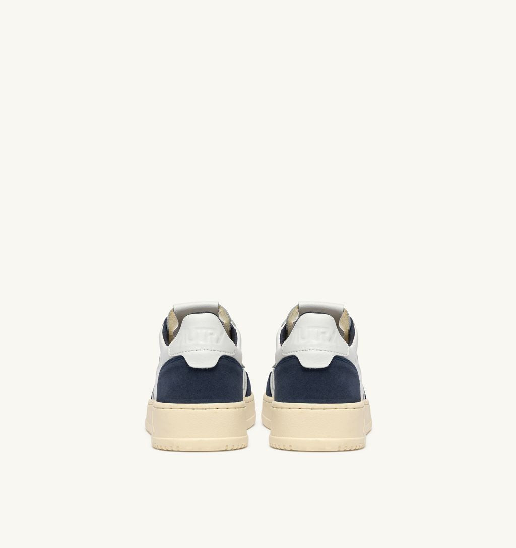 AUTRY - Basket Medalist Low Soft Leather/Suede White/Denim