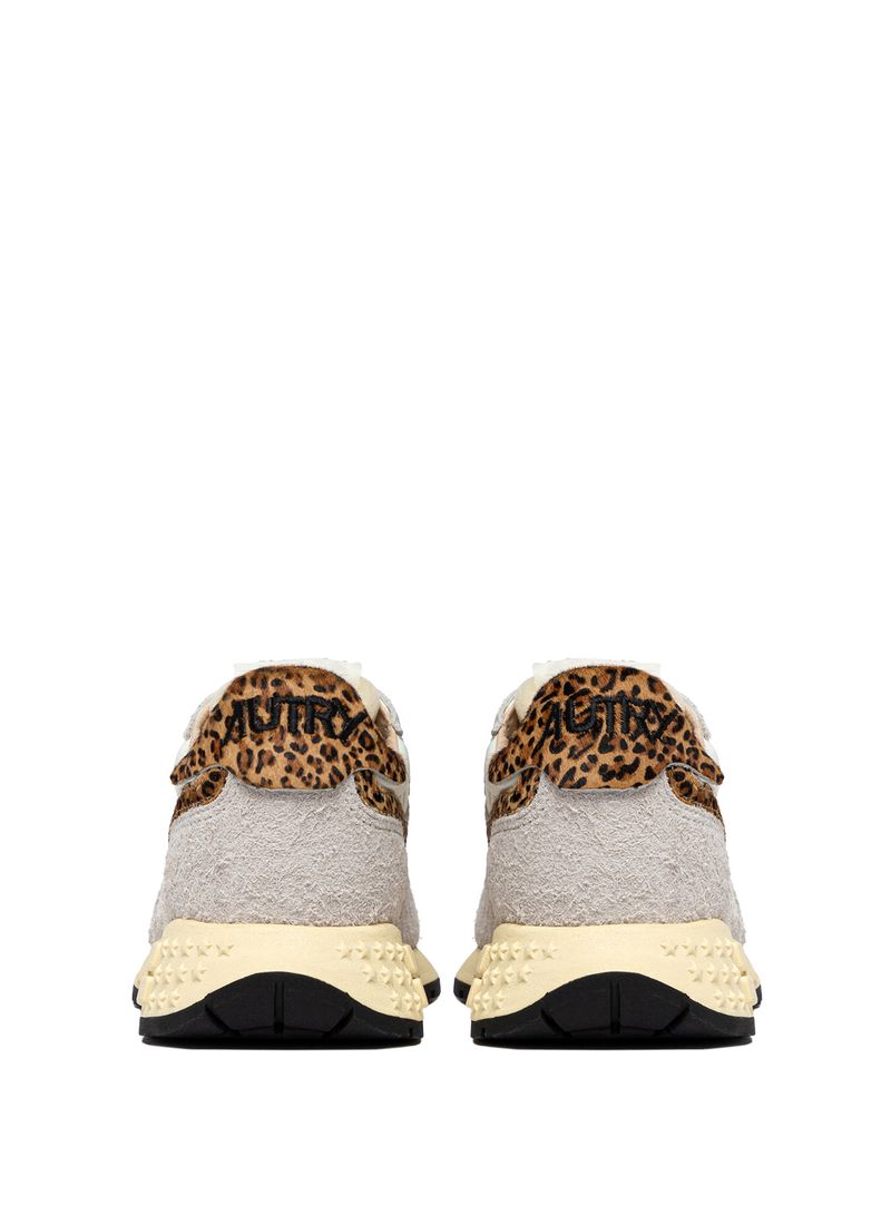 AUTRY - Basket Reelwind Suede Nylon / Pony White/Leopard