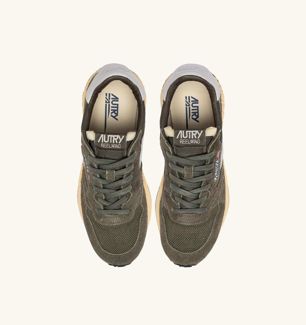 AUTRY - Basket Reelwind en Suede/Net Olive/Harbmist