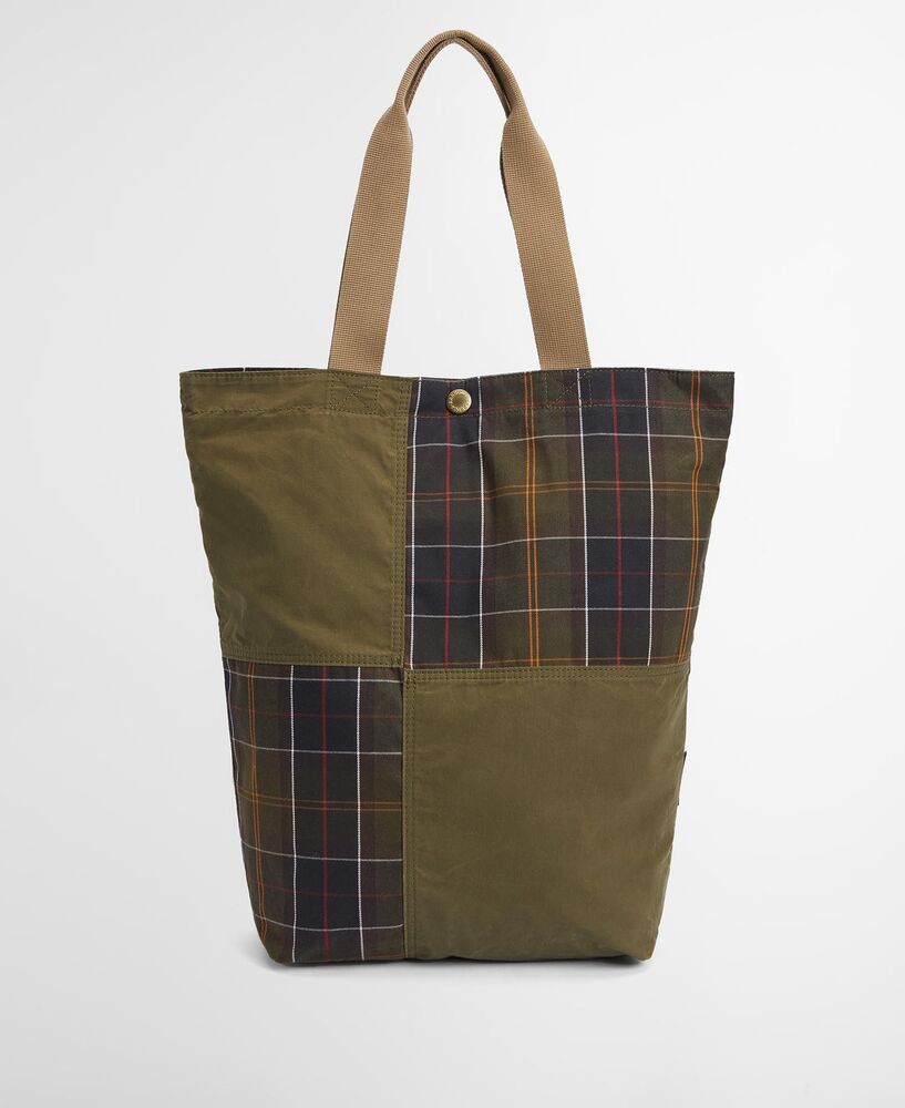 Barbour - Sac Transport patchwork tote bag Dusky Green