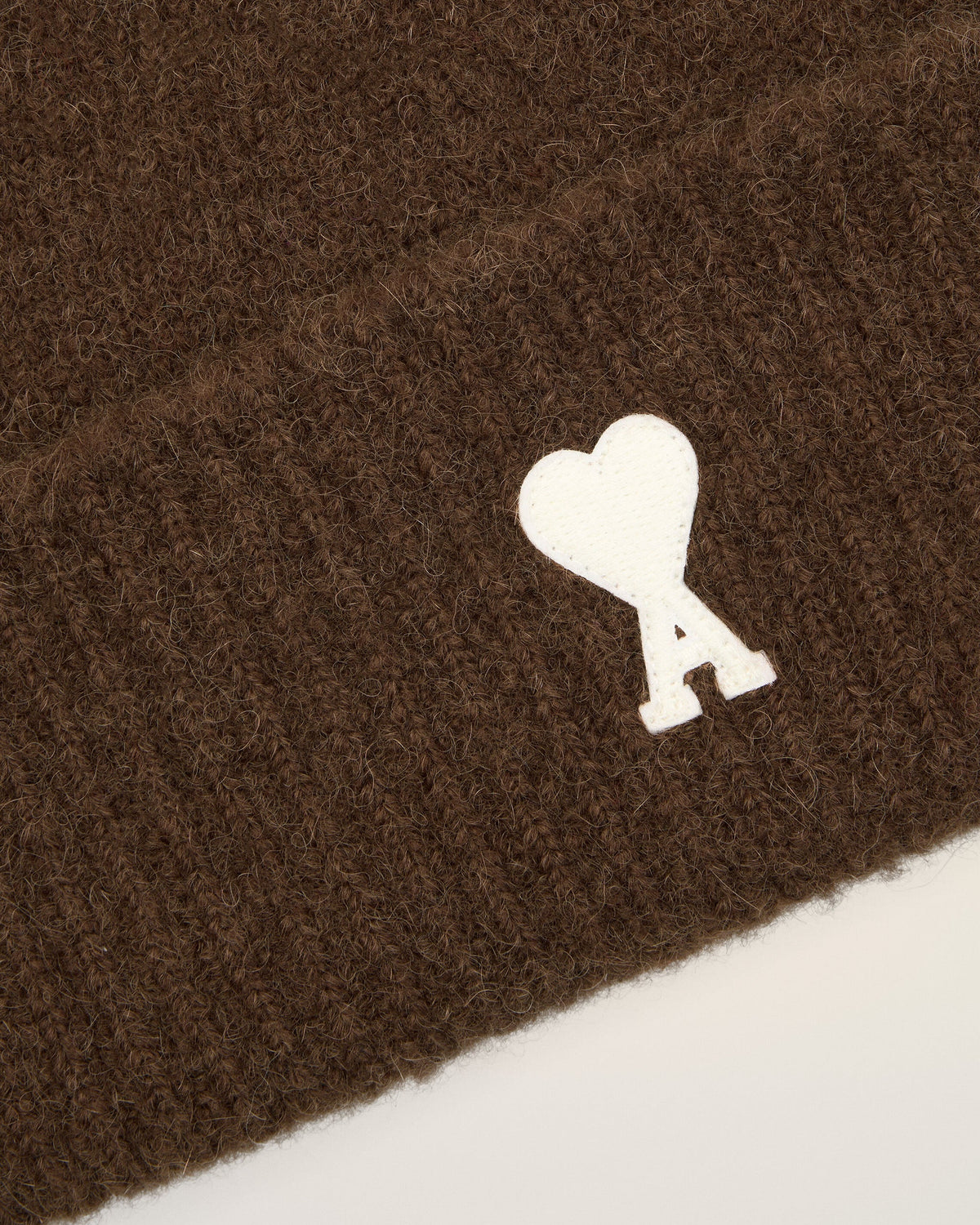 AMI - Bonnet Ami de Coeur Alpaga Marron Chocolat
