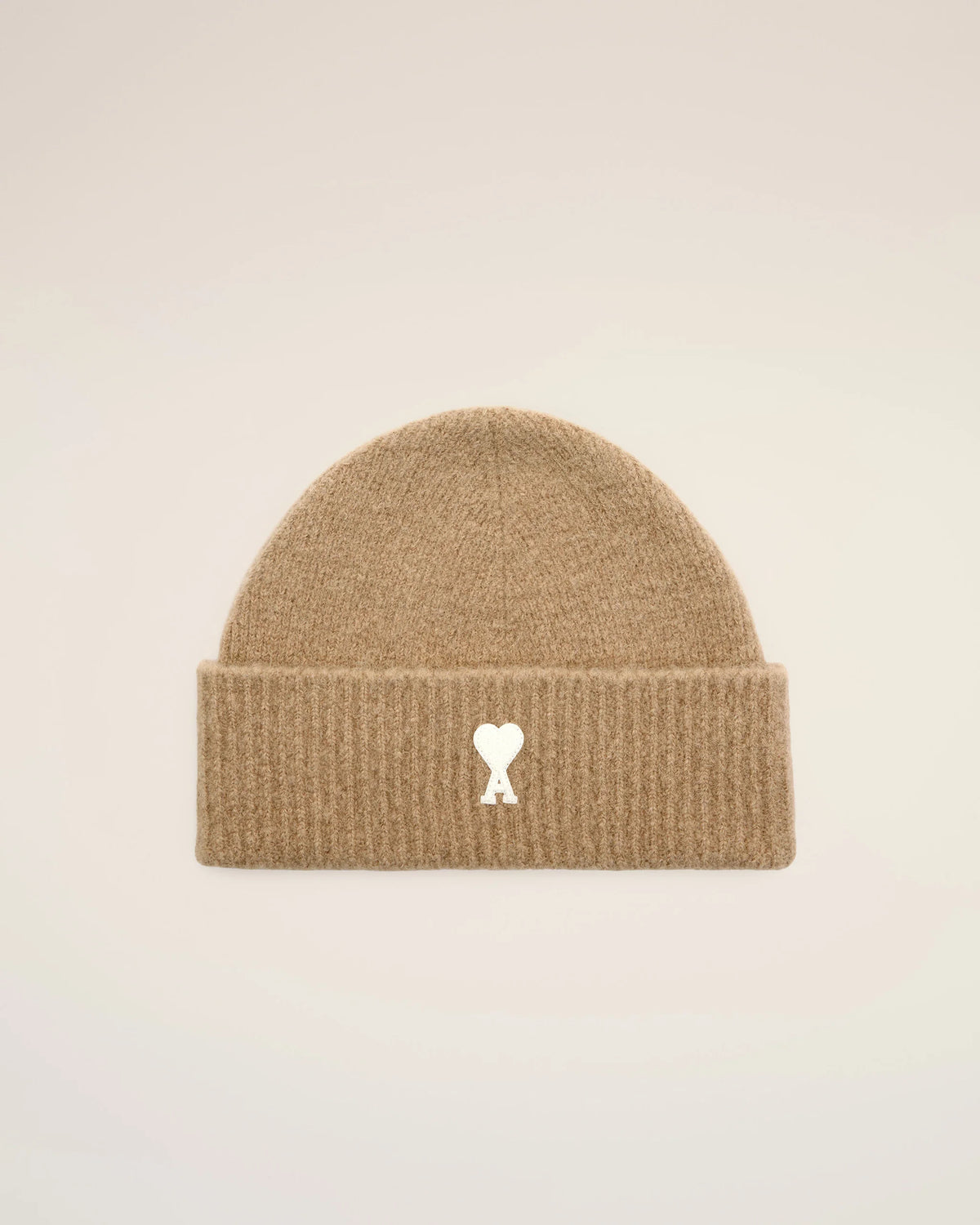 AMI - Bonnet Ami de Coeur Alpaga Beige Mastic