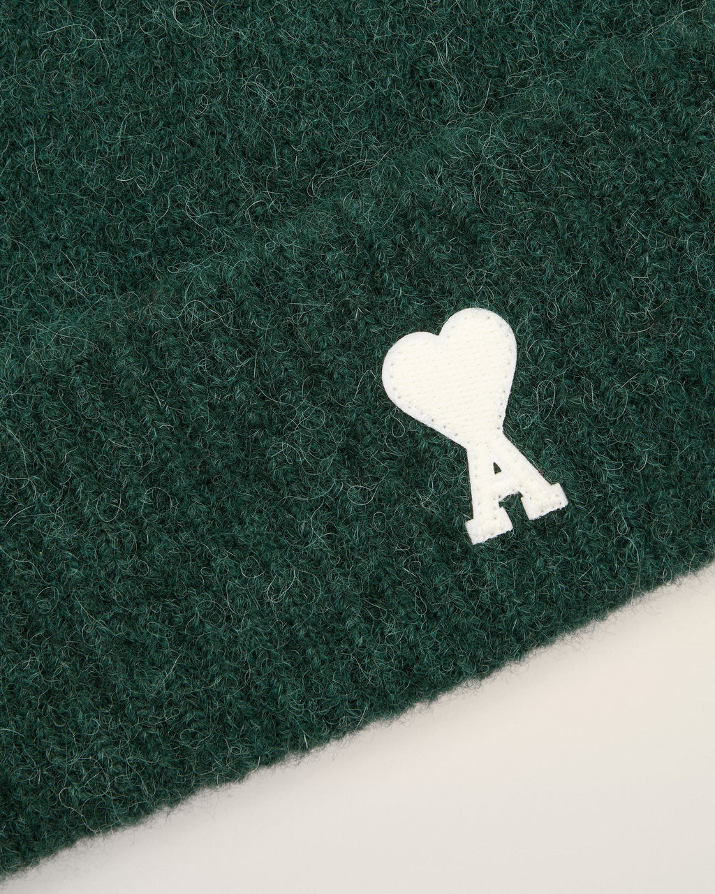 AMI - Bonnet Ami de Coeur Alpaga Vert Bouteille