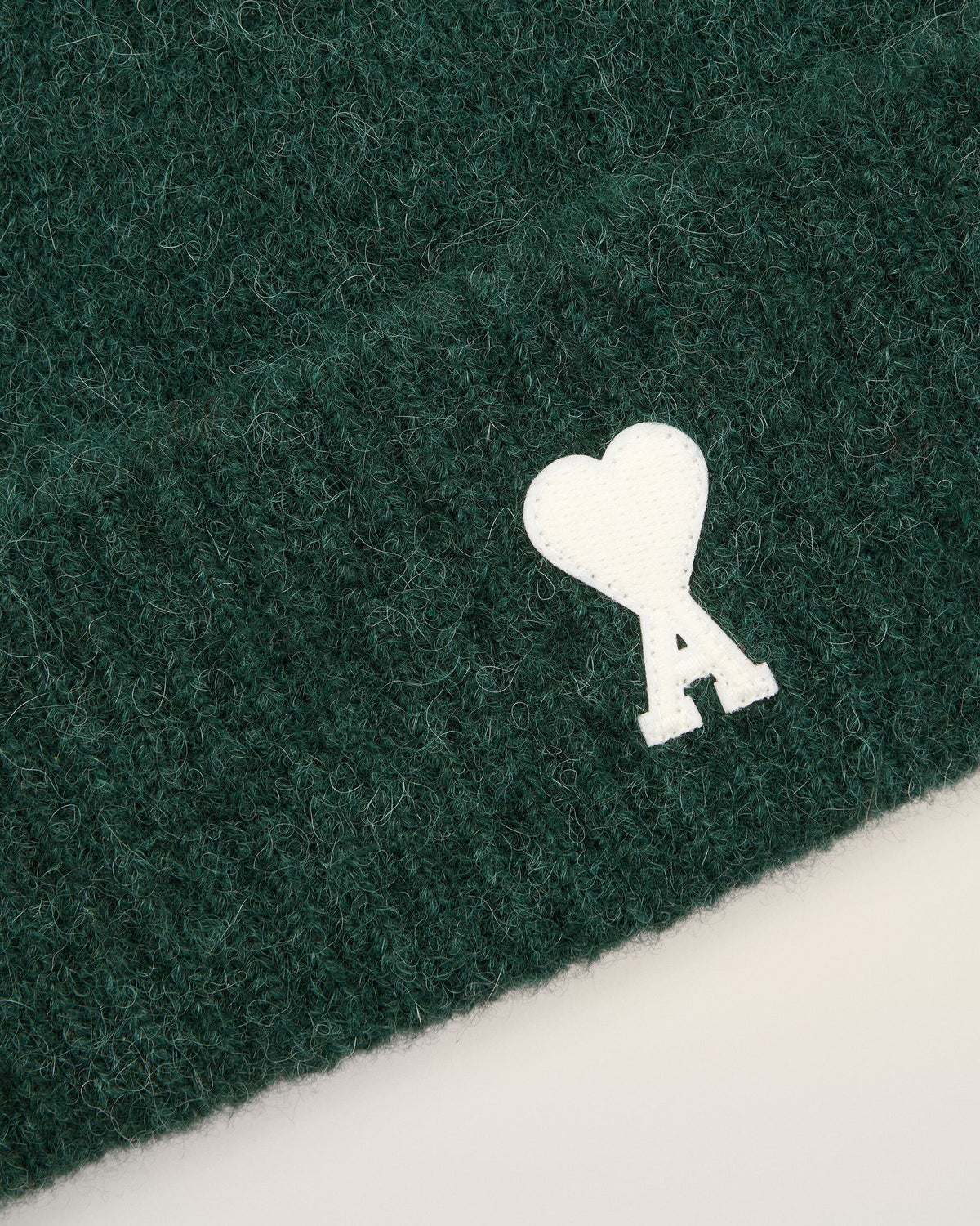 AMI - Bonnet Ami de Coeur Alpaga Vert Bouteille