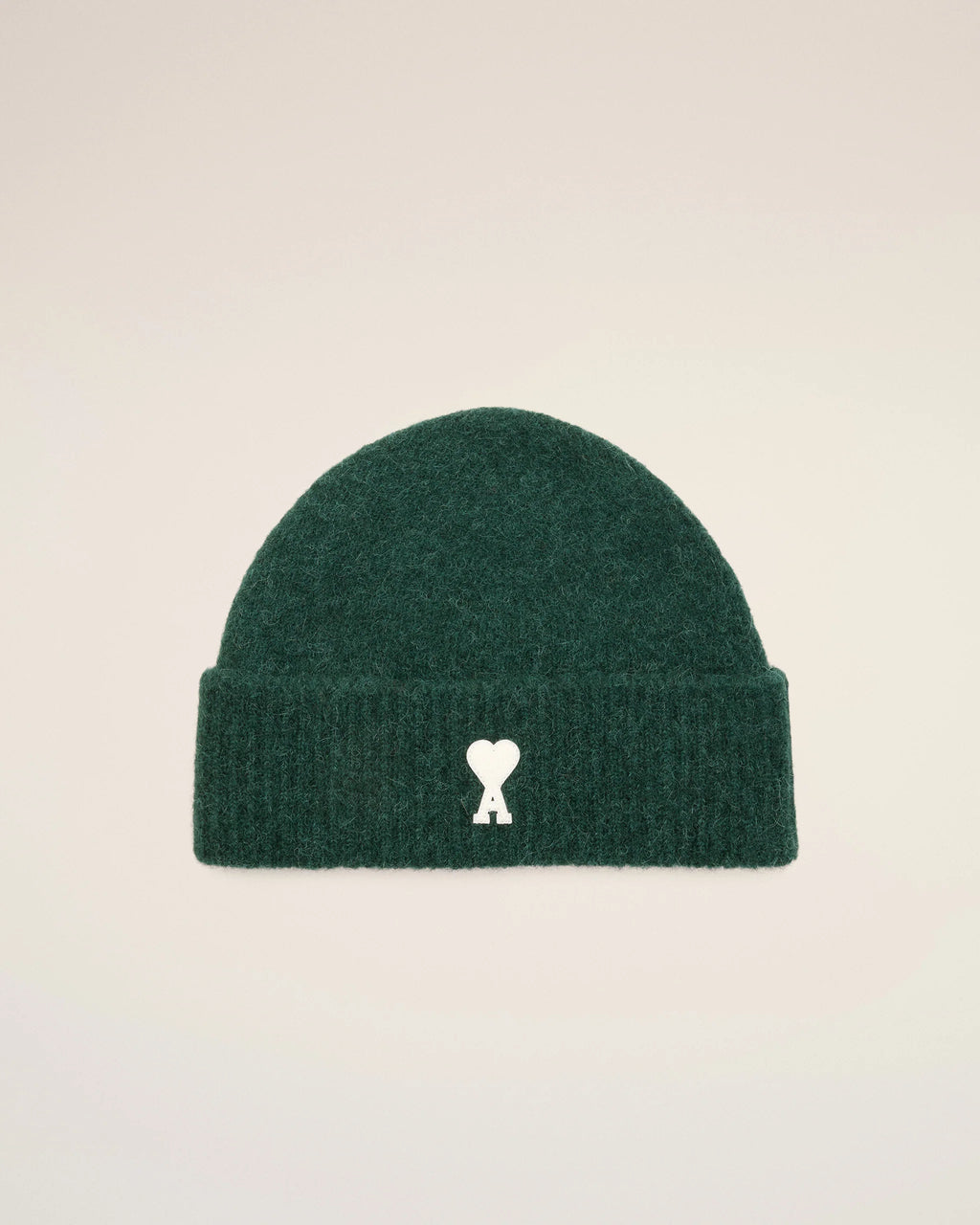 AMI - Bonnet Ami de Coeur Alpaga Vert Bouteille