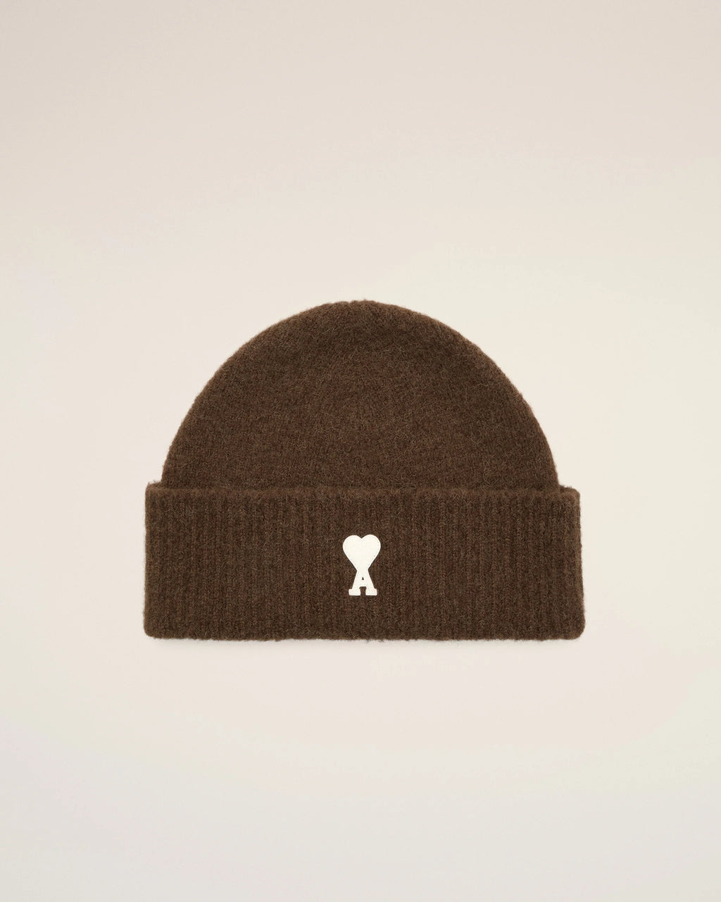 AMI - Bonnet Ami de Coeur Alpaga Marron Chocolat