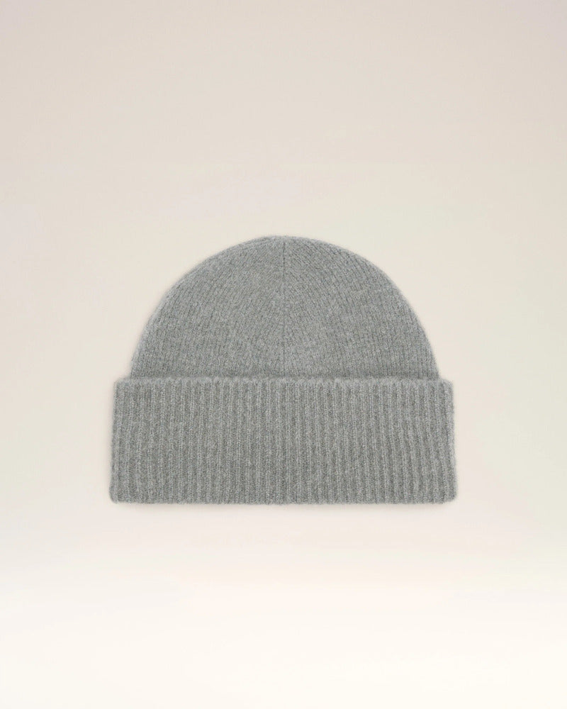 AMI - Bonnet Ami de coeur Alpaga Gris/Ecru