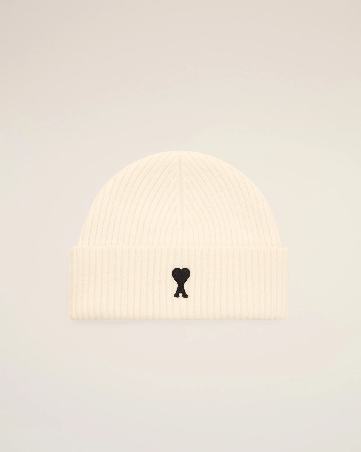 AMI - Bonnet Ami de Coeur Ecru/Noir