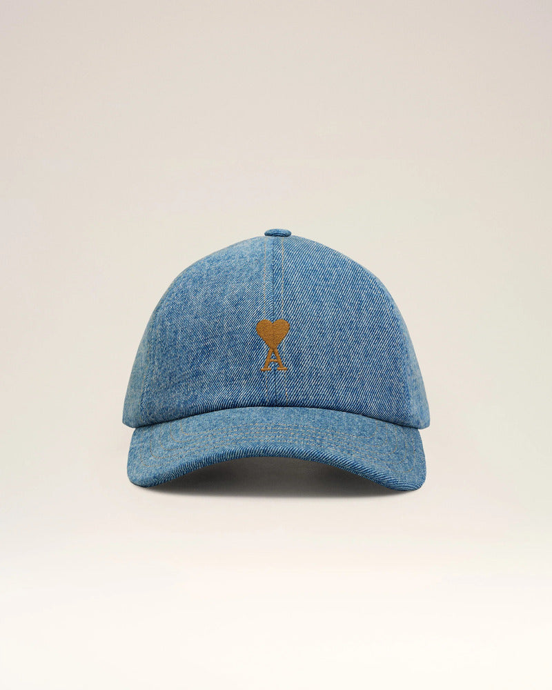 AMI - Casquette broderie Ami de Coeur Bleu usé