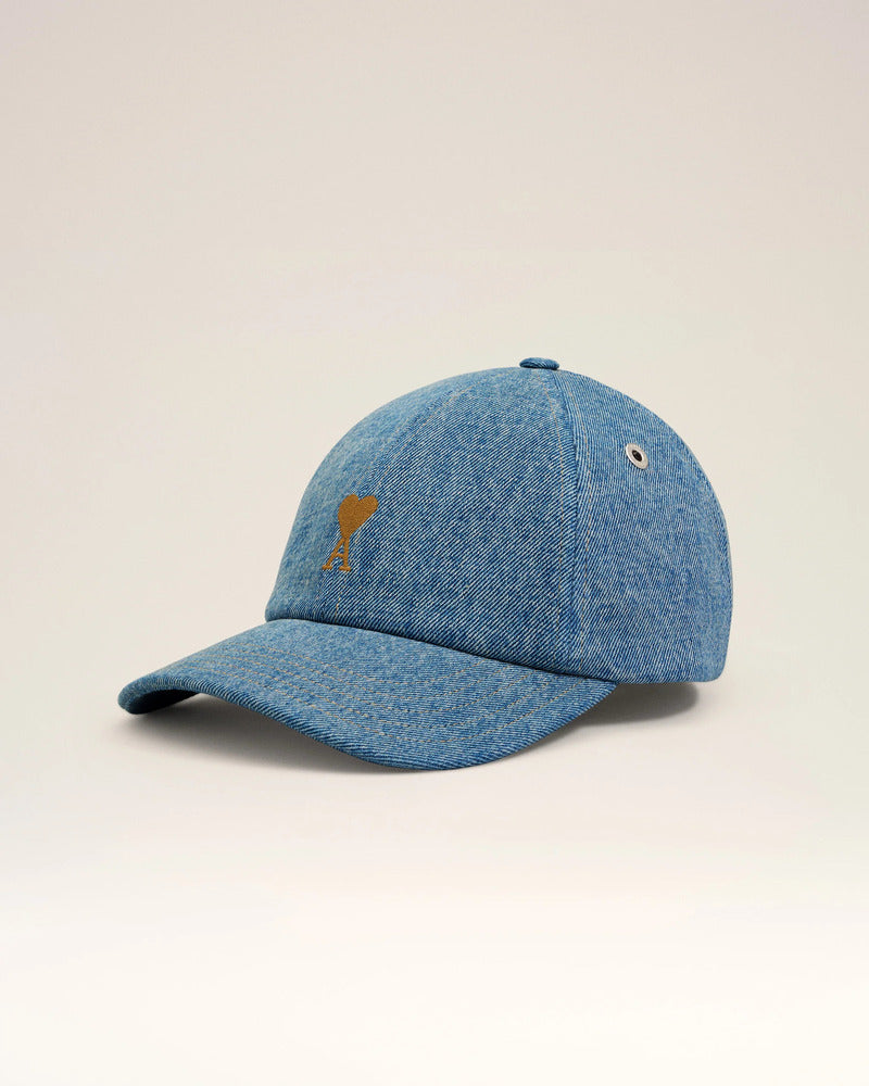 AMI - Casquette broderie Ami de Coeur Bleu usé