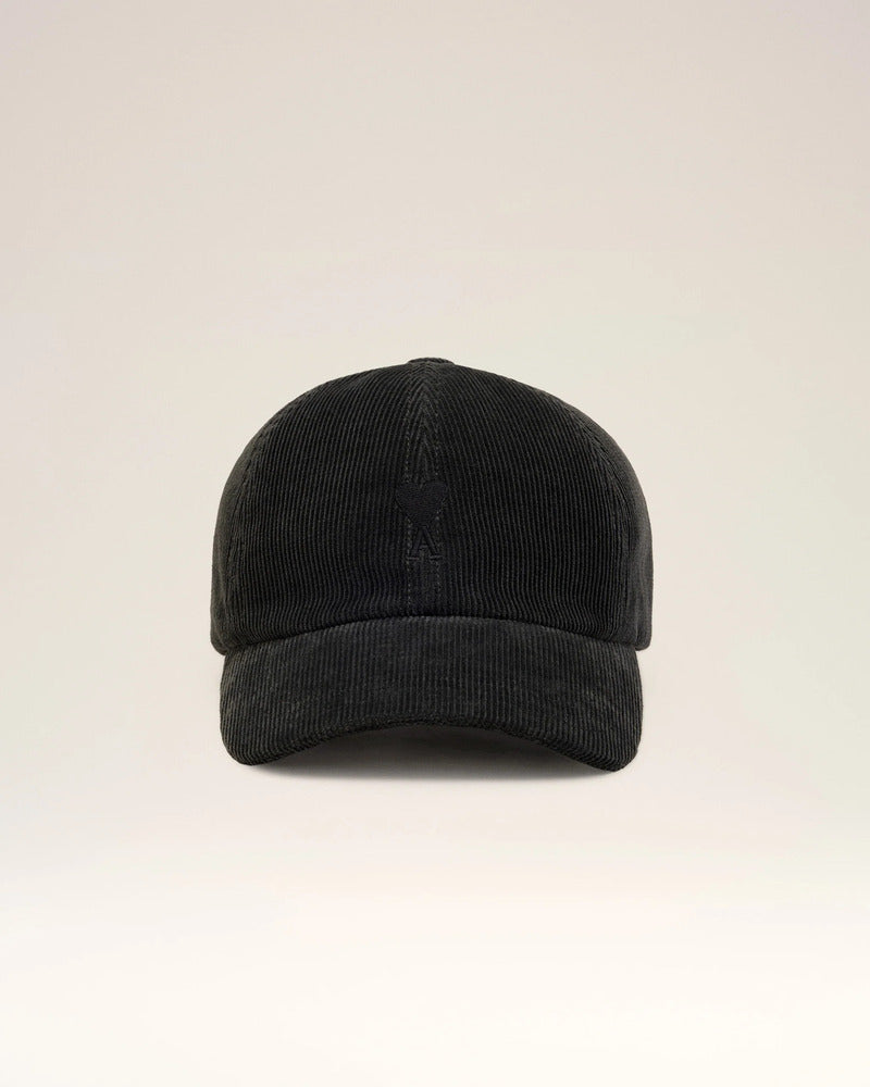 AMI - Casquette Ami de Coeur Velours Anthracite
