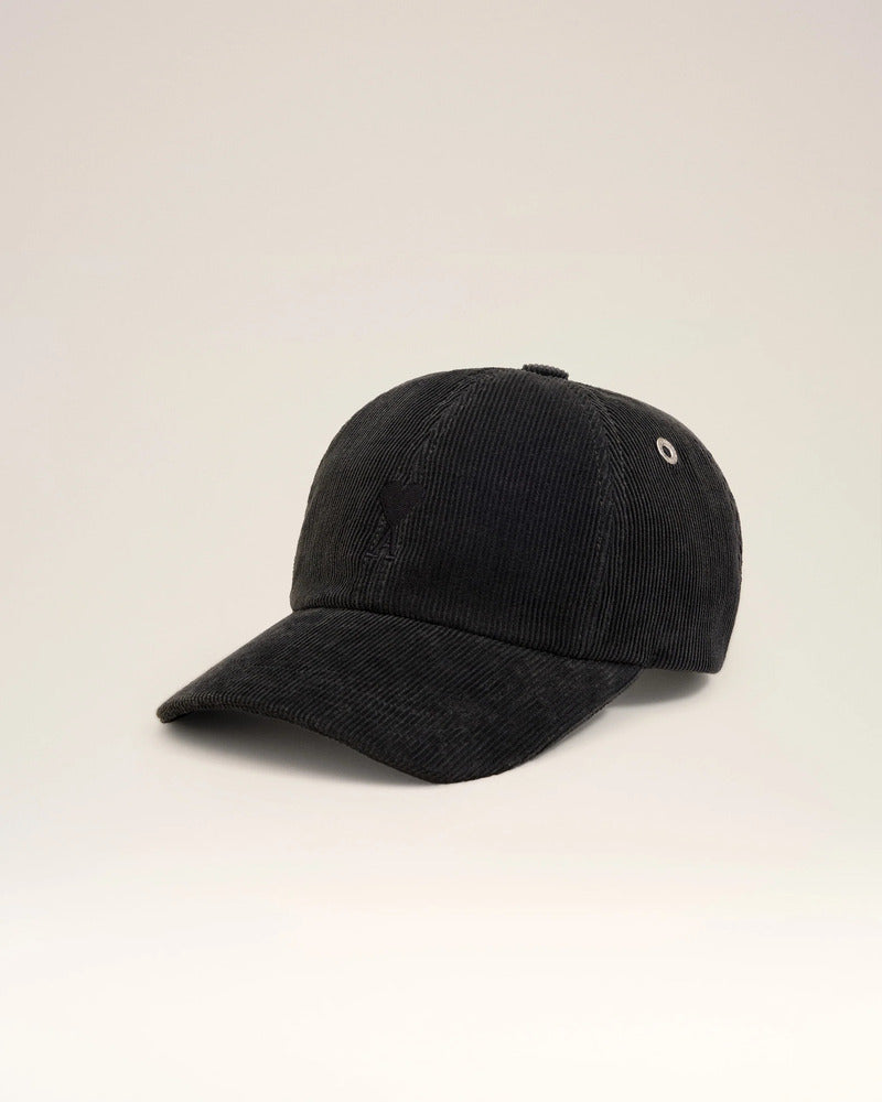 AMI - Casquette Ami de Coeur Velours Anthracite