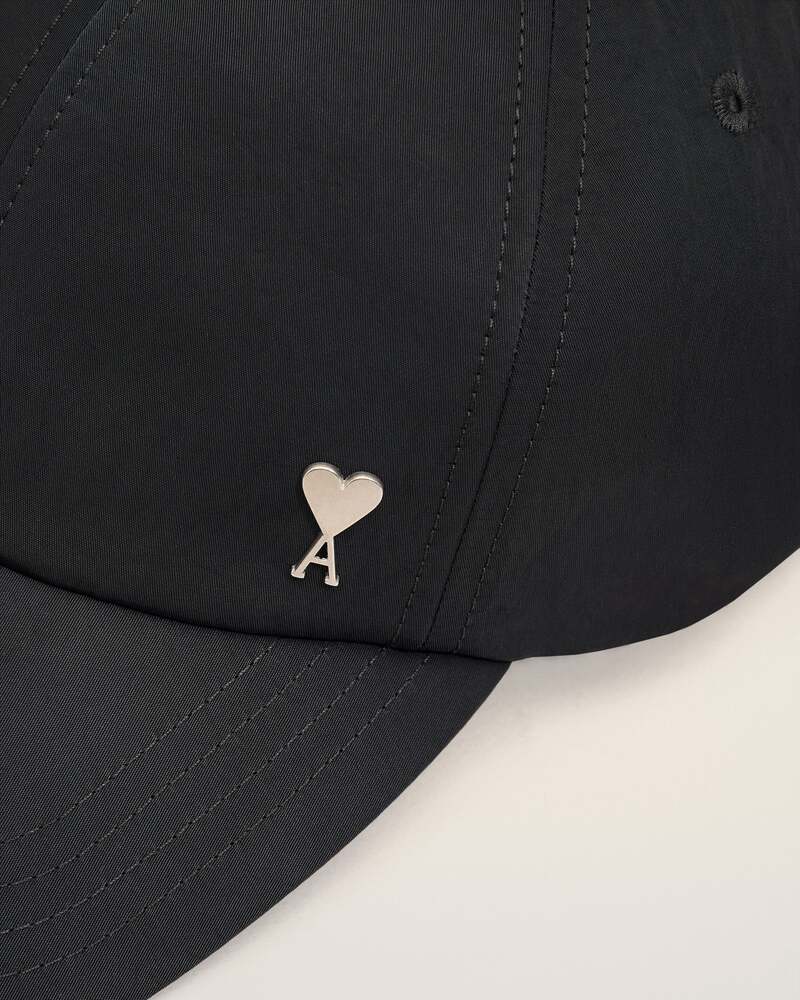AMI - Casquette Ami de Coeur en Serge de Nylon Anthracite