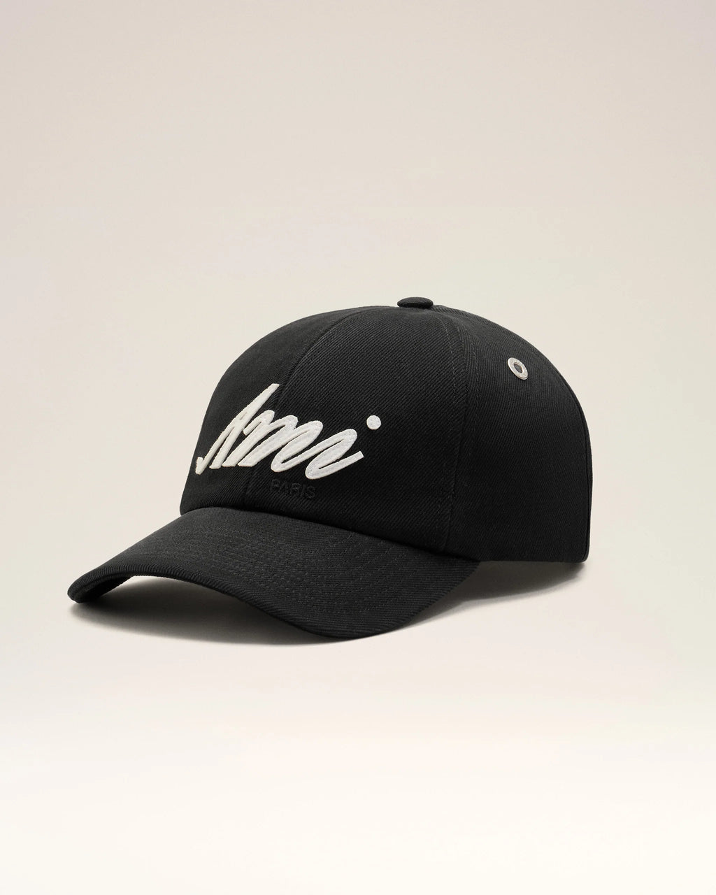 AMI - Casquette Noire Empiècement feutré Ami