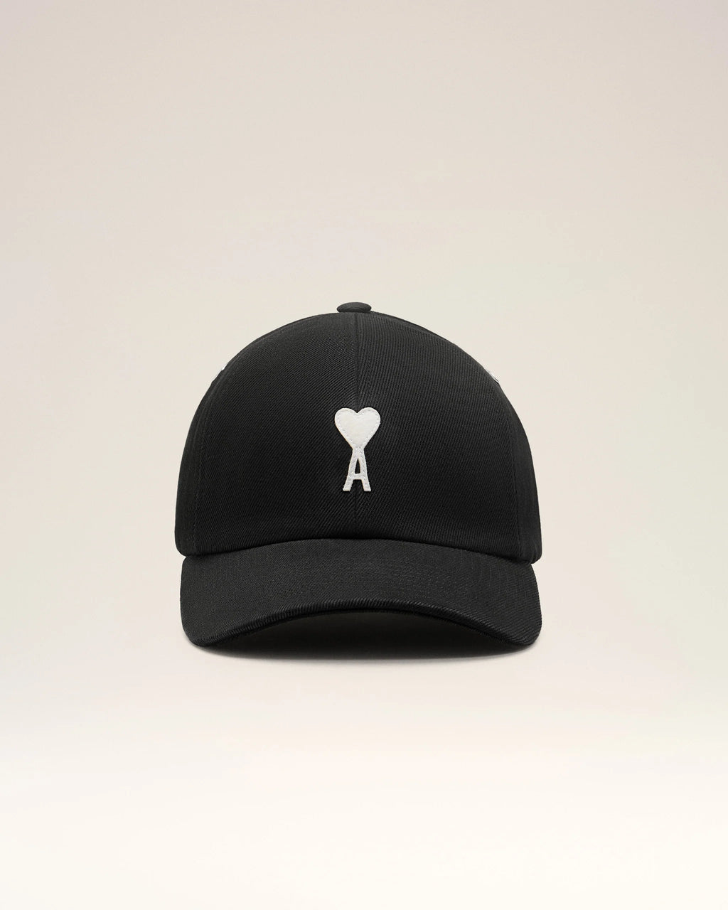 AMI - Casquette Noire Empiècement feutré Ami de coeur