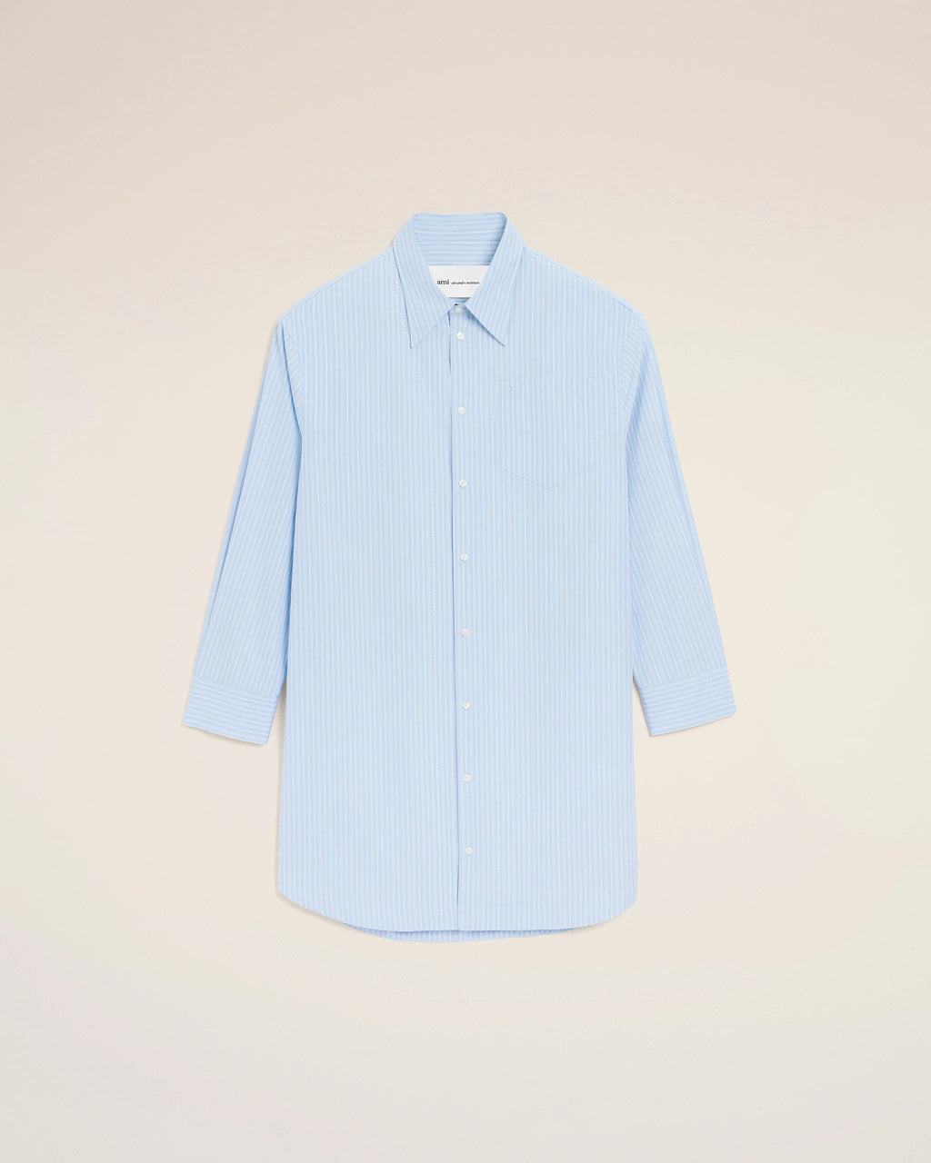 AMI - Robe Chemise Ami de coeur Bleu