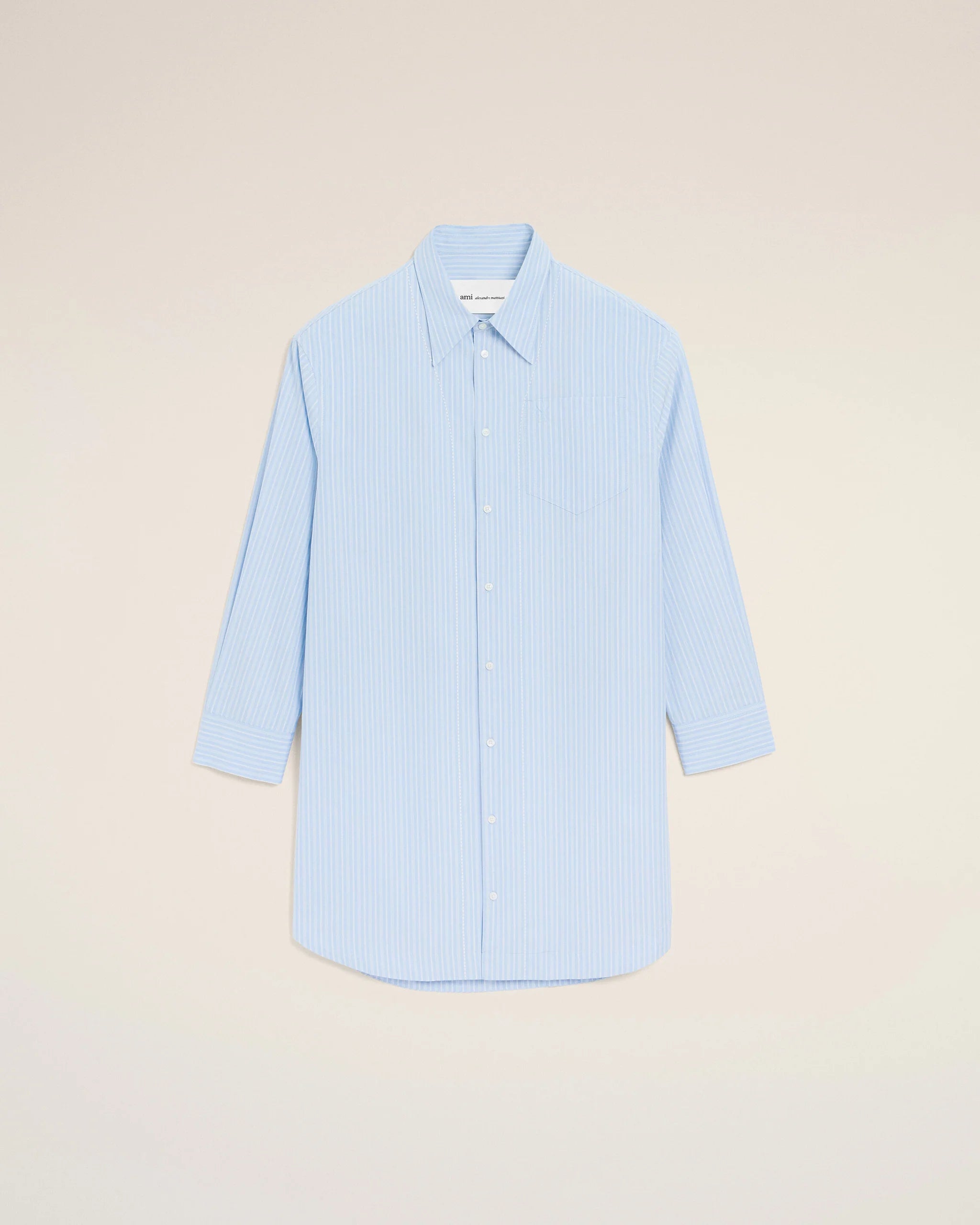 AMI - Robe Chemise Ami de coeur Bleu