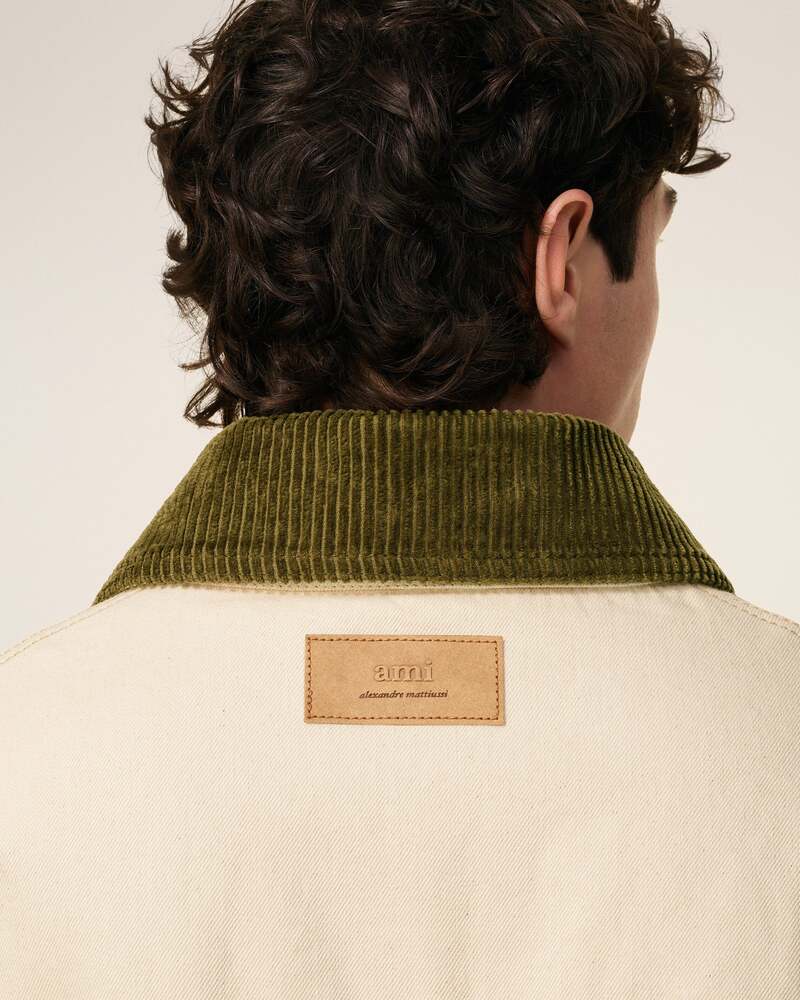 AMI - Veste Blanche Worker rembourée Ecru