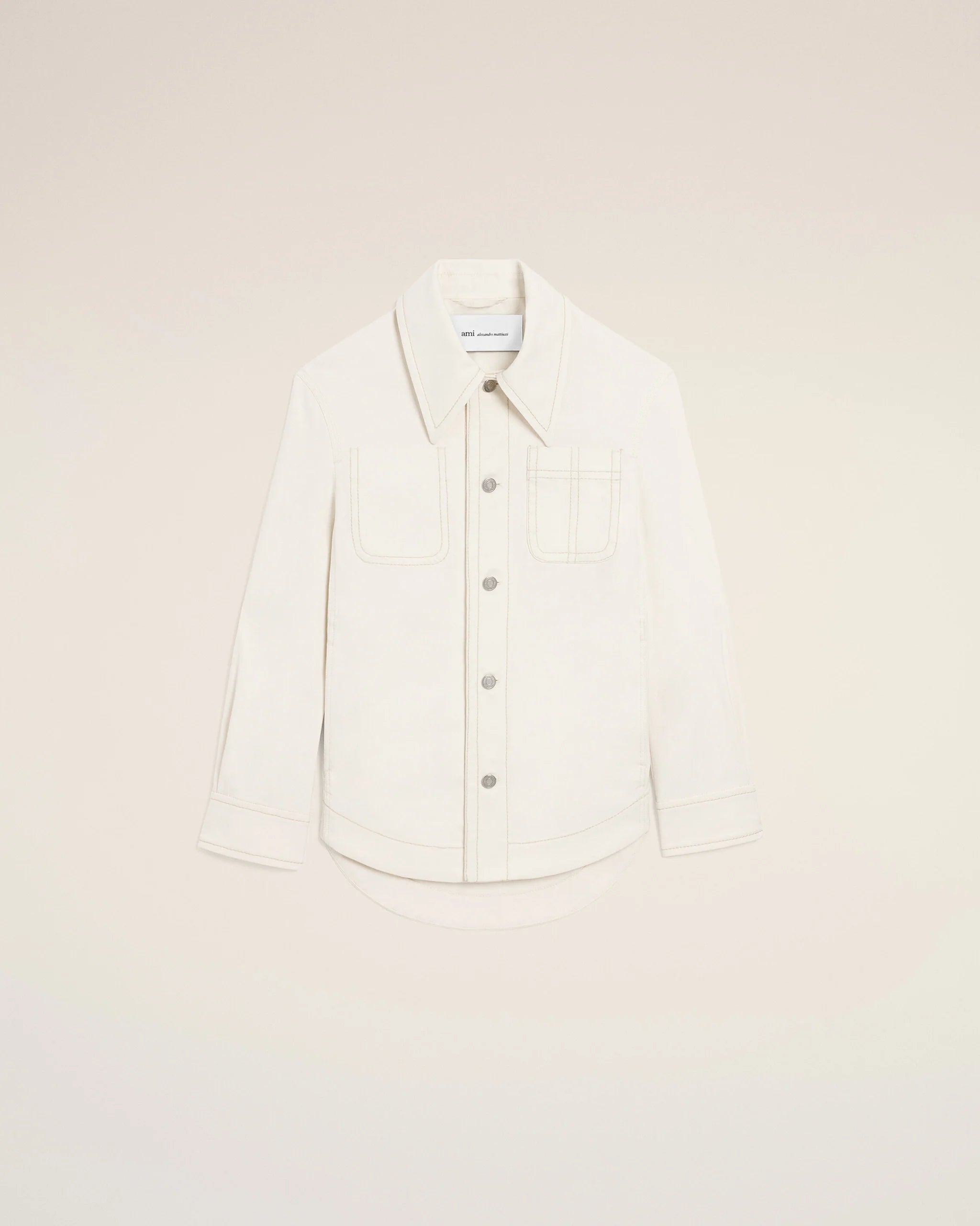 AMI - Veste Blanche Worker boutonée