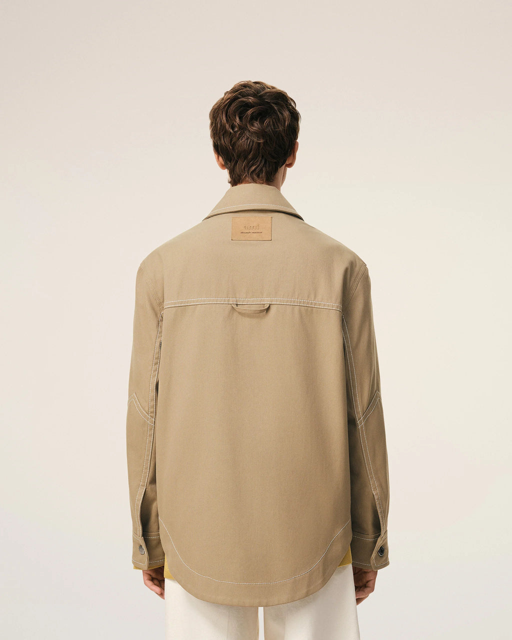 AMI - Veste Beige Worker boutonée